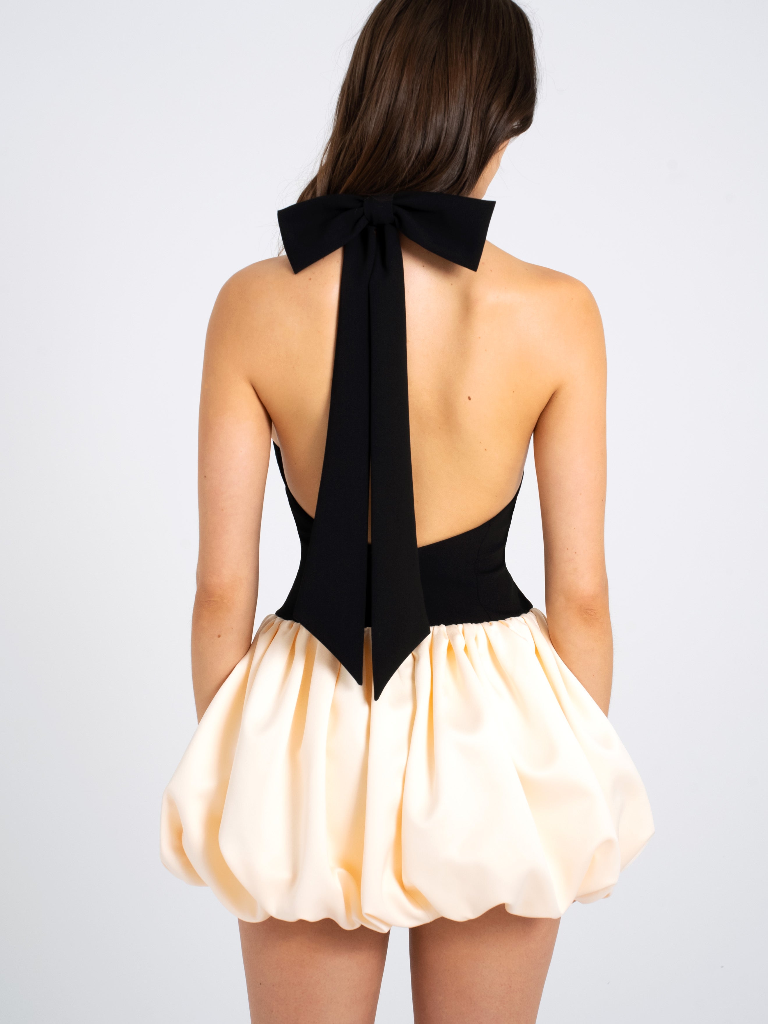 Yaira Backless Drop Waist Mini Bubble Dress (Archive Sale)