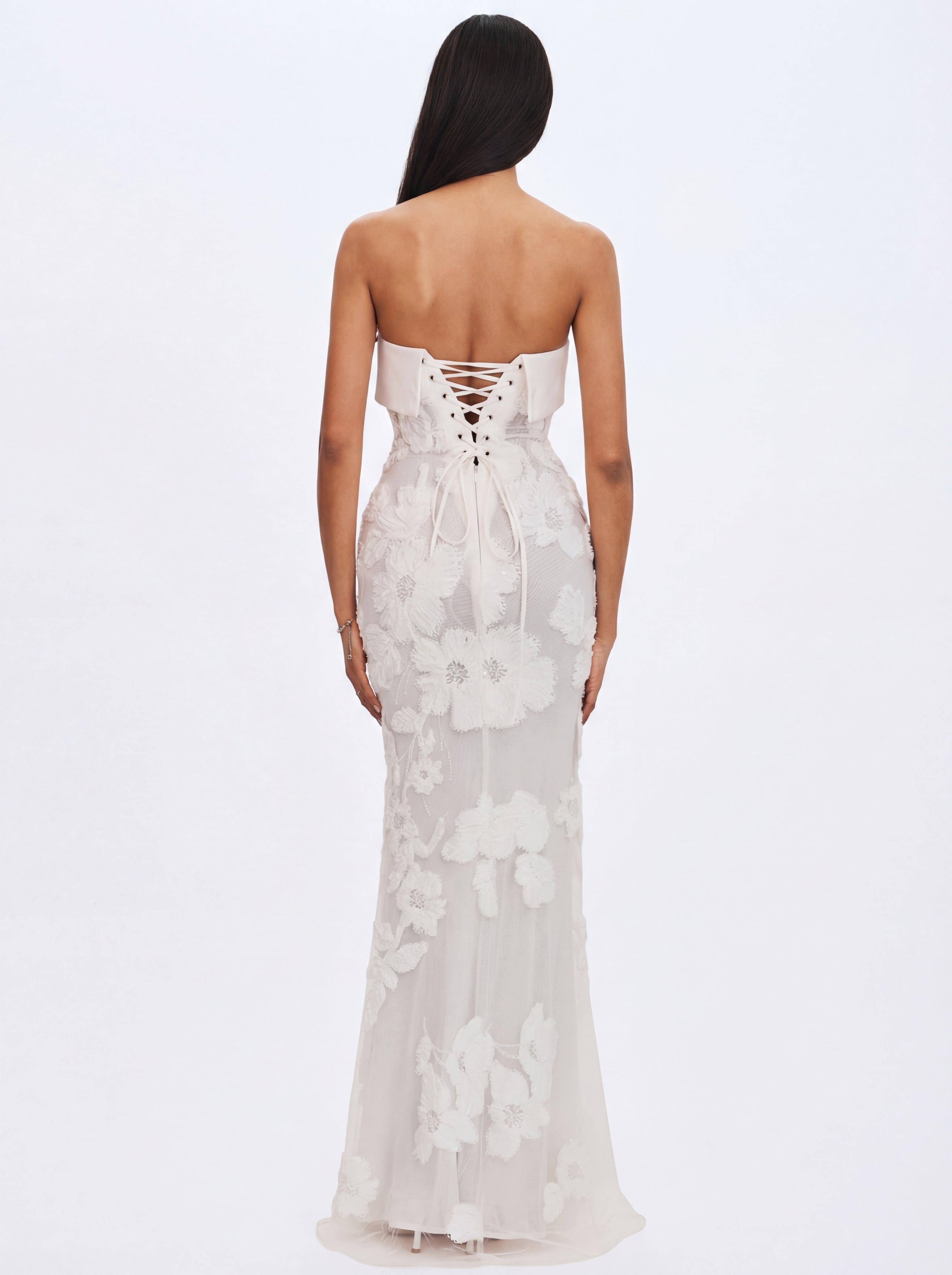 Raphaela White Floral Strapless Mermaid Wedding Dress (PREORDER)