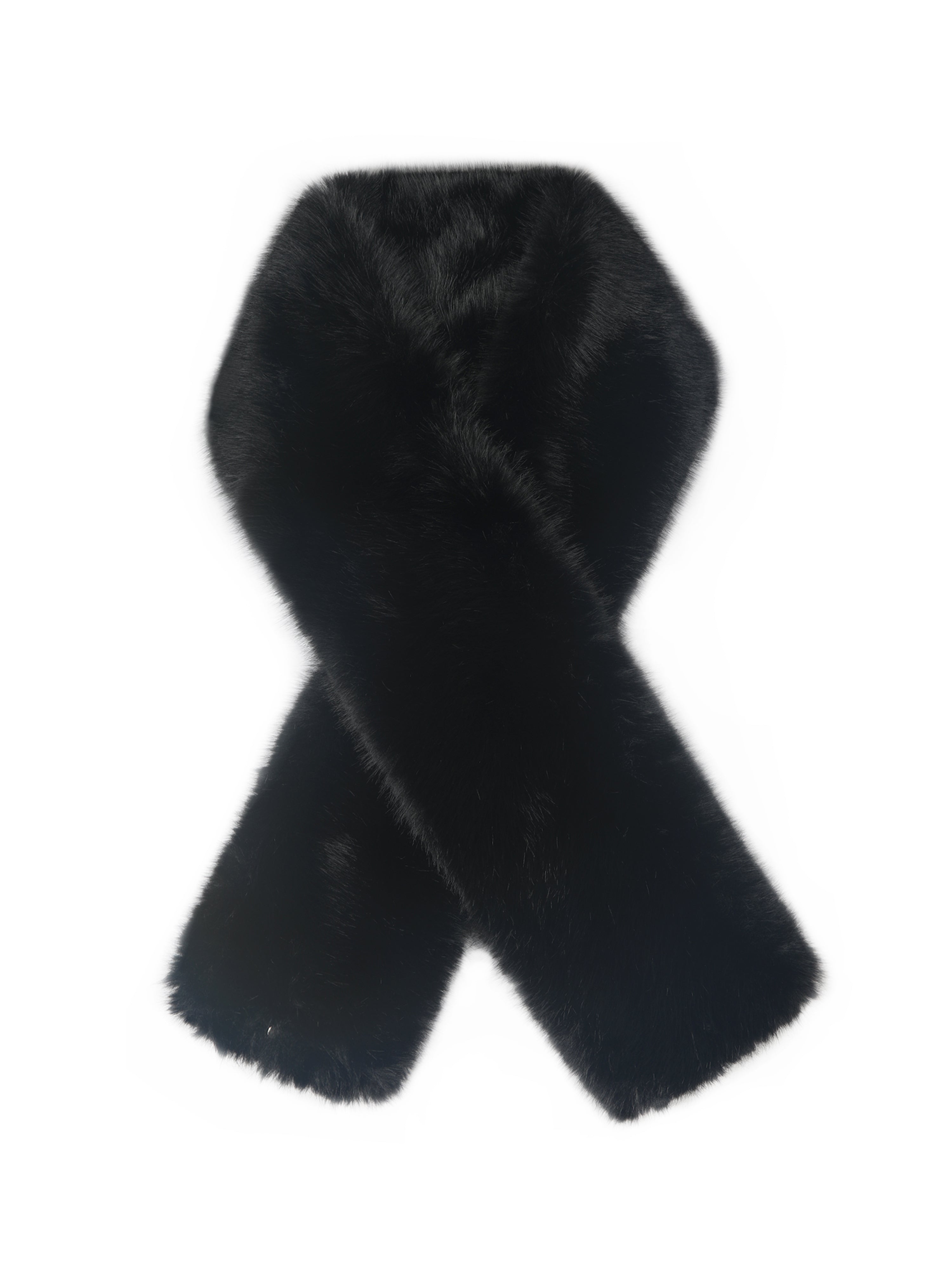 Jazmin Black Multi-wear Faux Fur Scarf