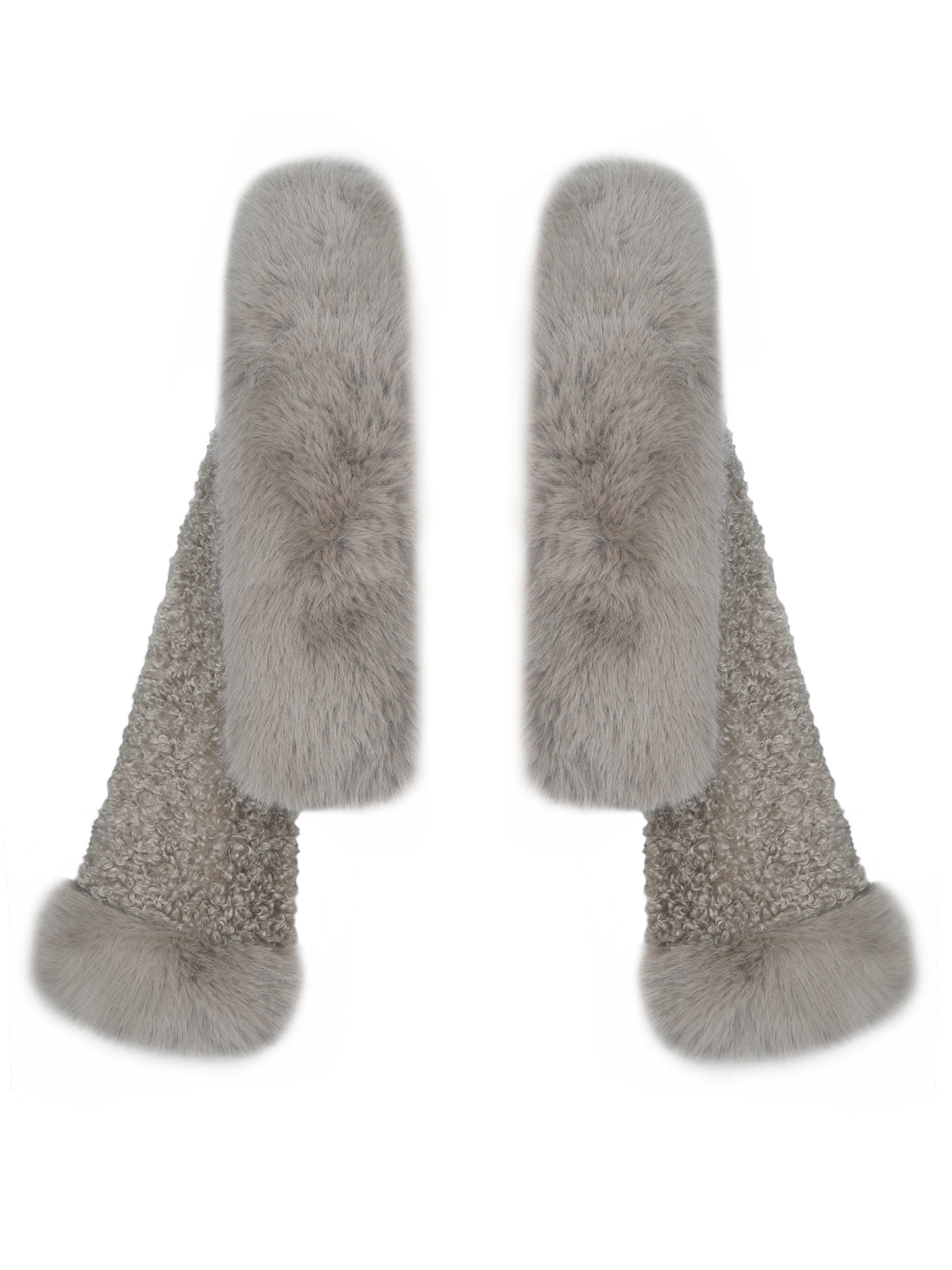 Kali Khaki Cropped Vegan Shearling Fur Jacket