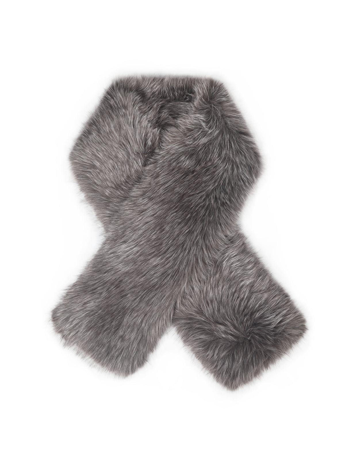 Luna Frosted Grey Multi-wear Faux Fur Scarf
