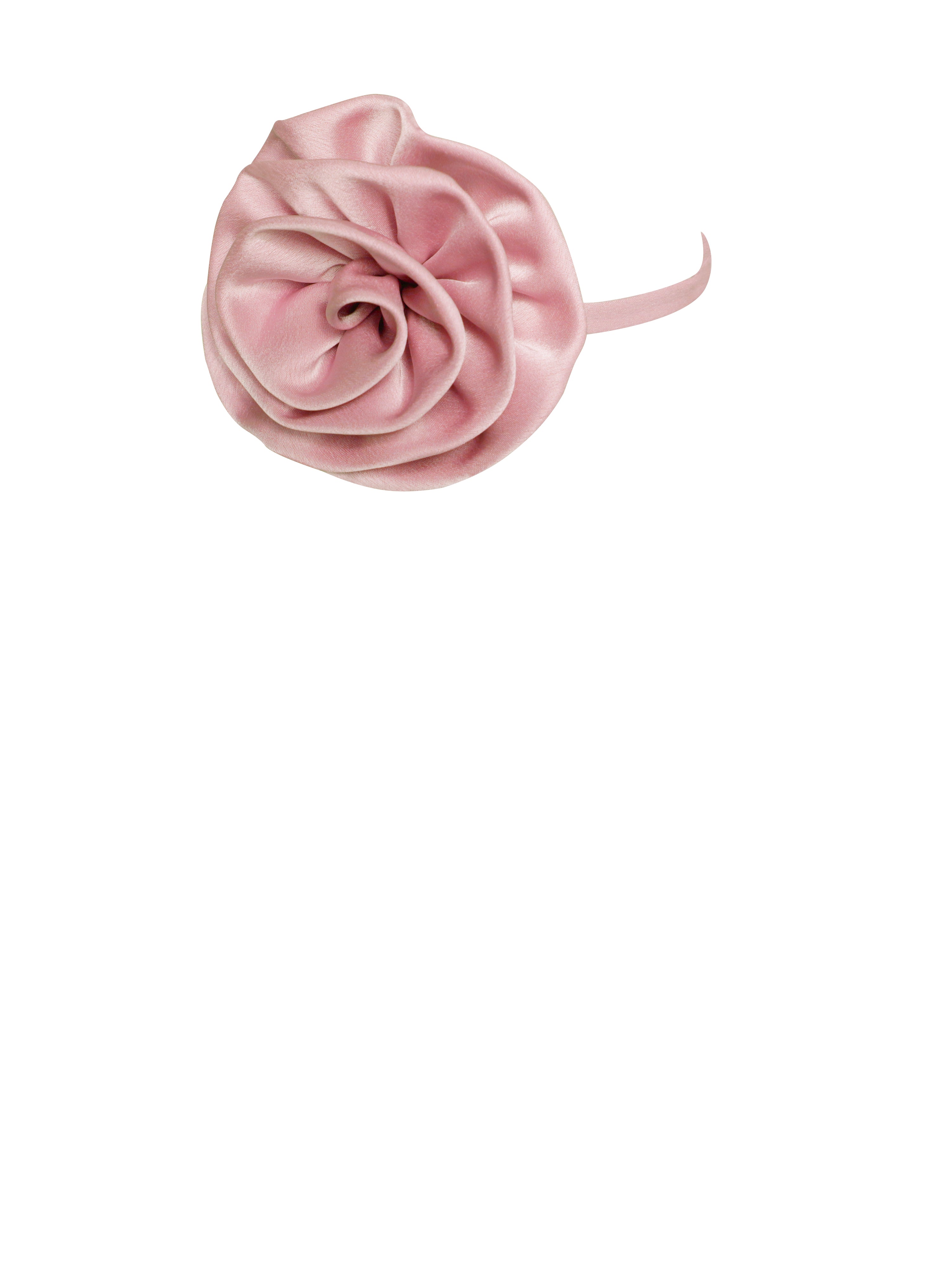 Vida Salmon Pink Satin Rose Flower Choker