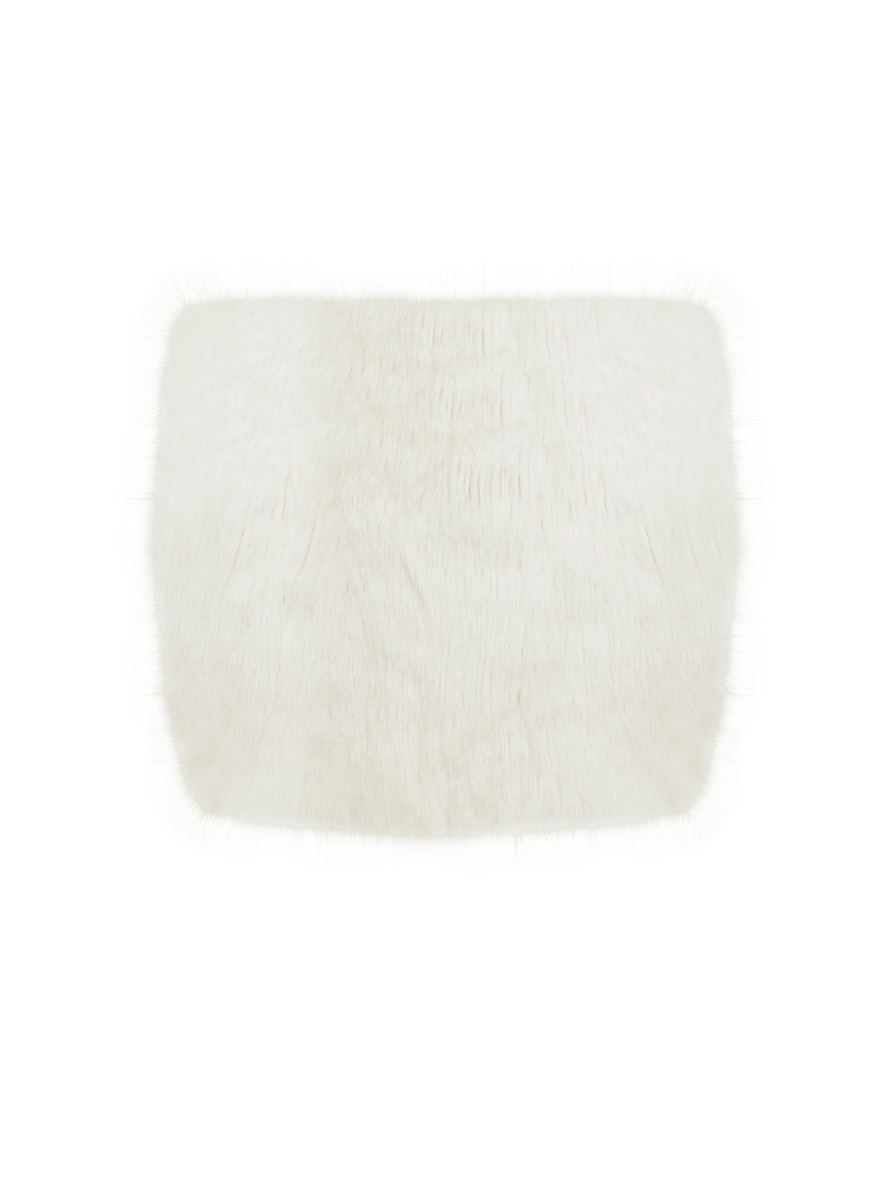 Narla Ivory Low-Waisted Fur Mini Skirt