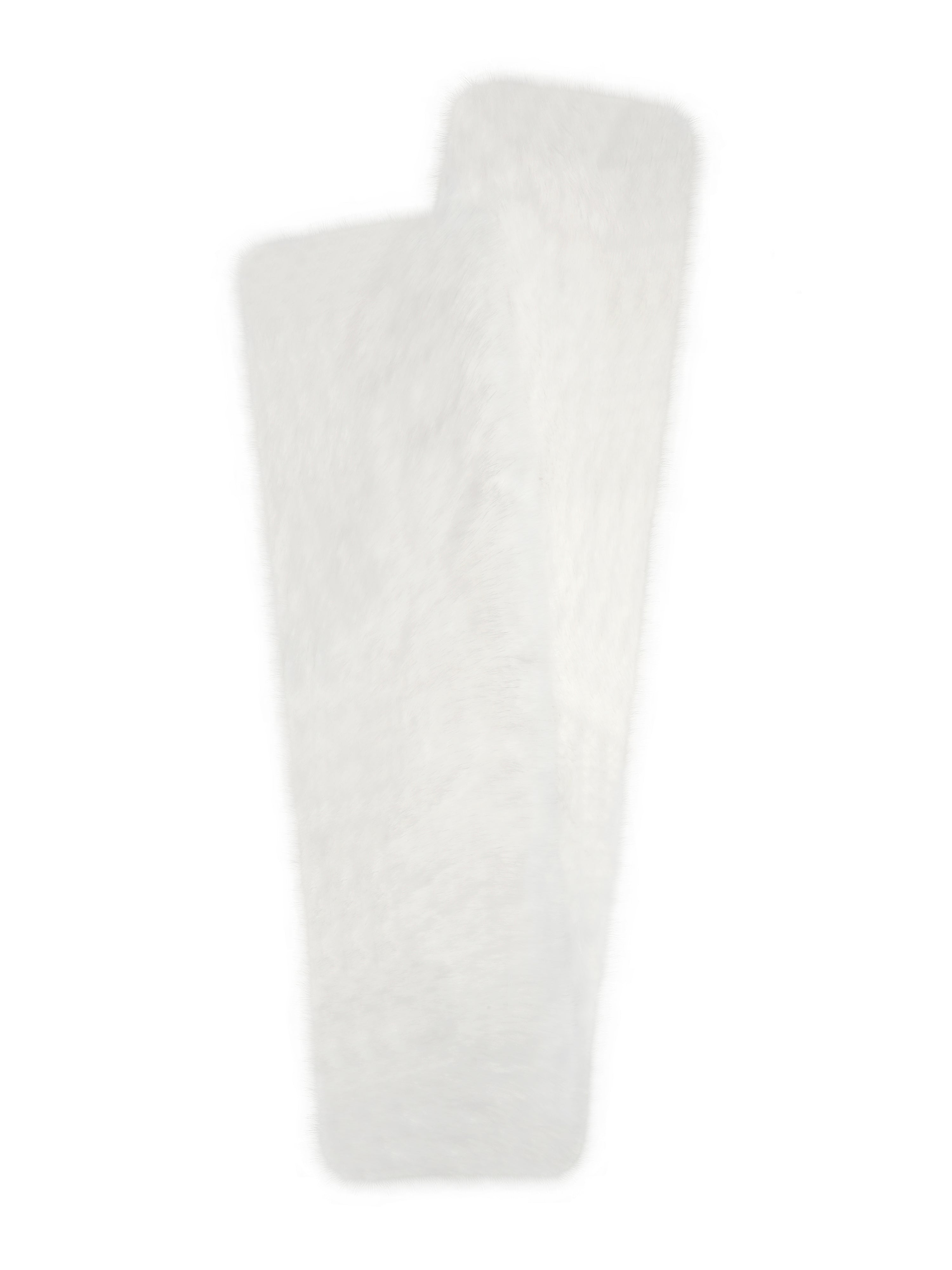 Jazmin White Multi-wear Faux Fur Scarf