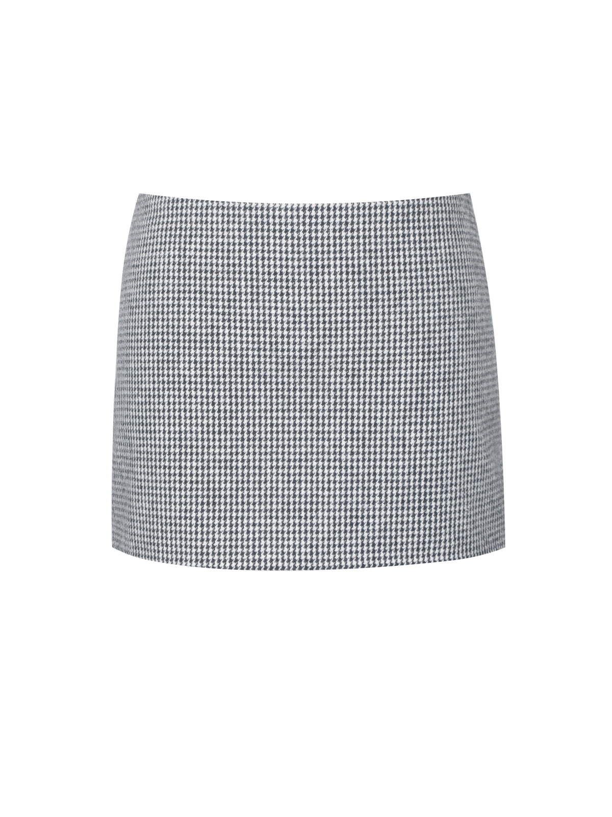 Victoria Black Micro Houndstooth Mini Skirt