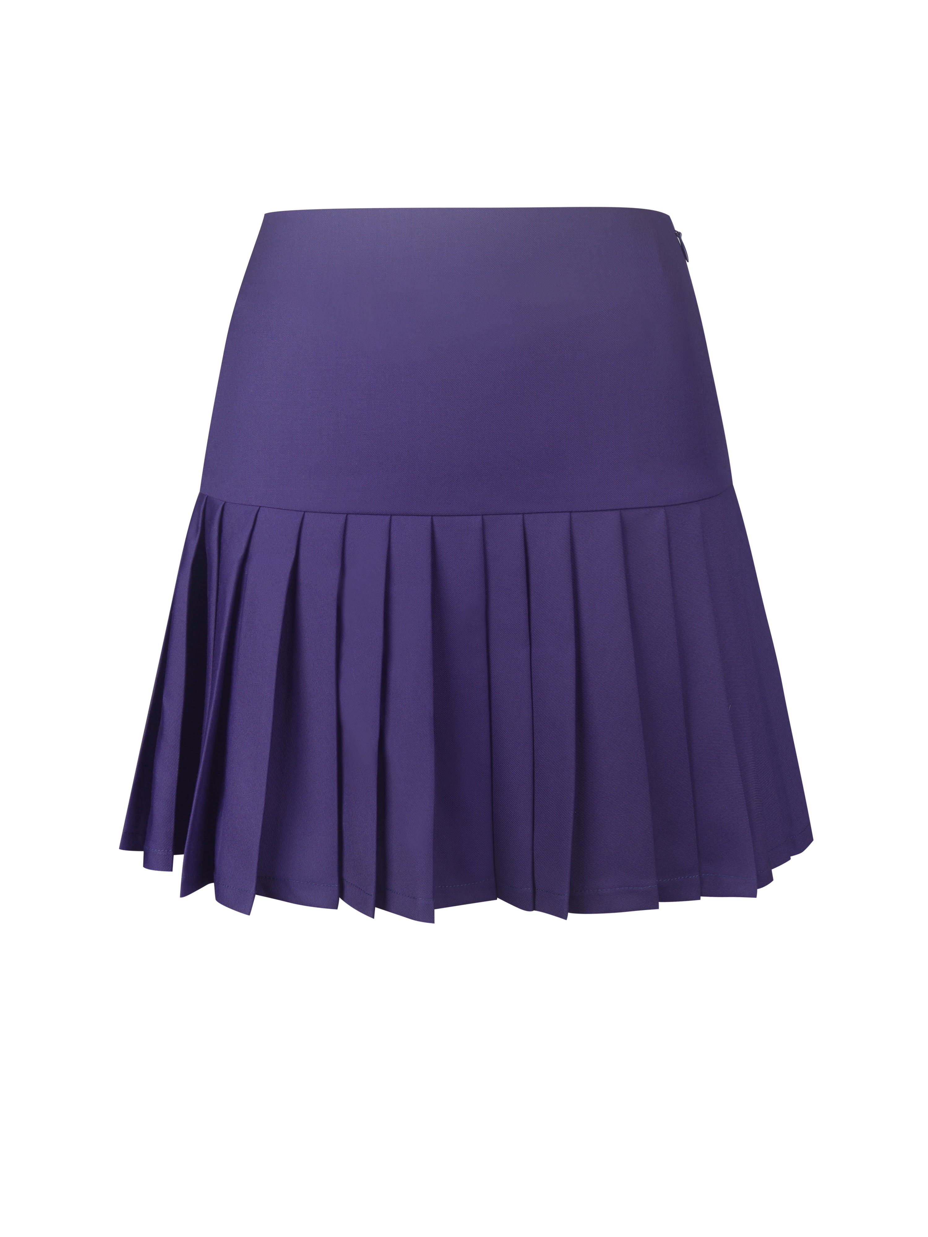 Skylar Indigo Pleated A-Line Mini Skirt