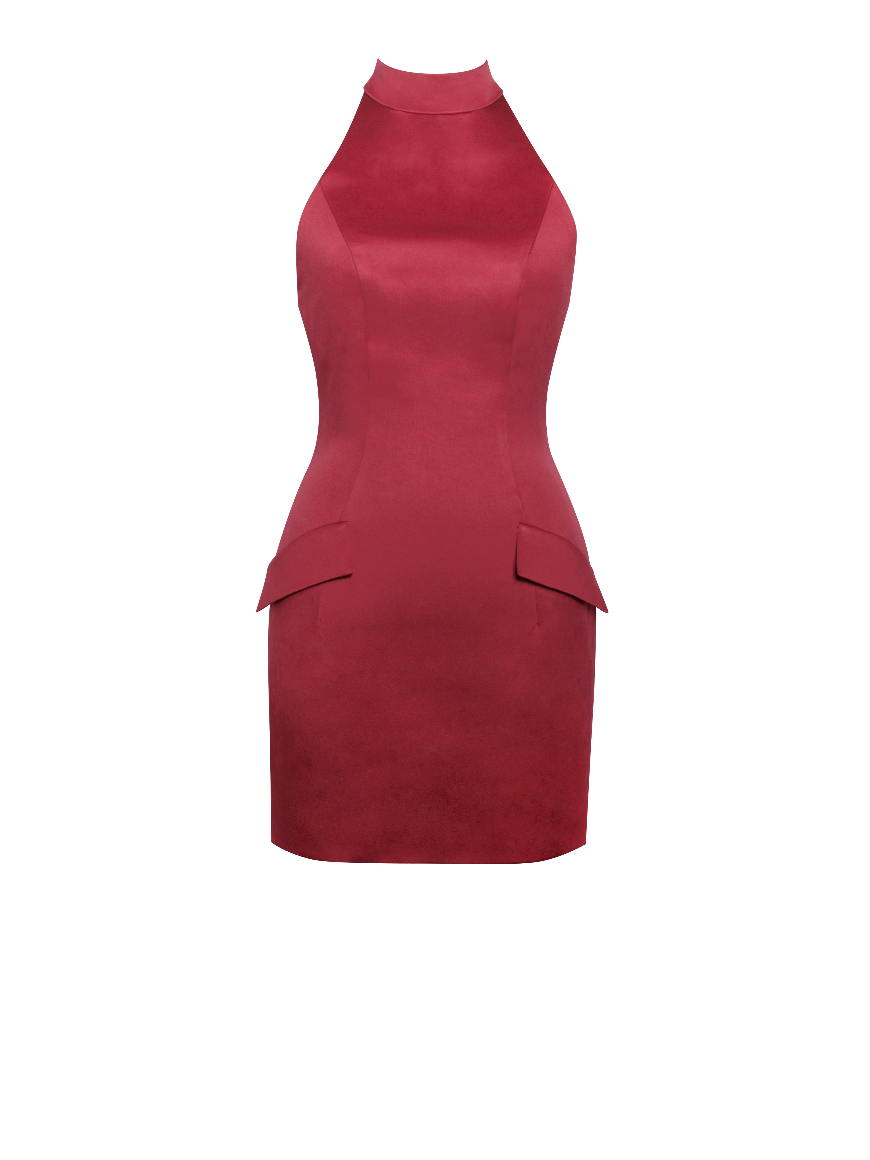 Naima Red Halter Mini Dress