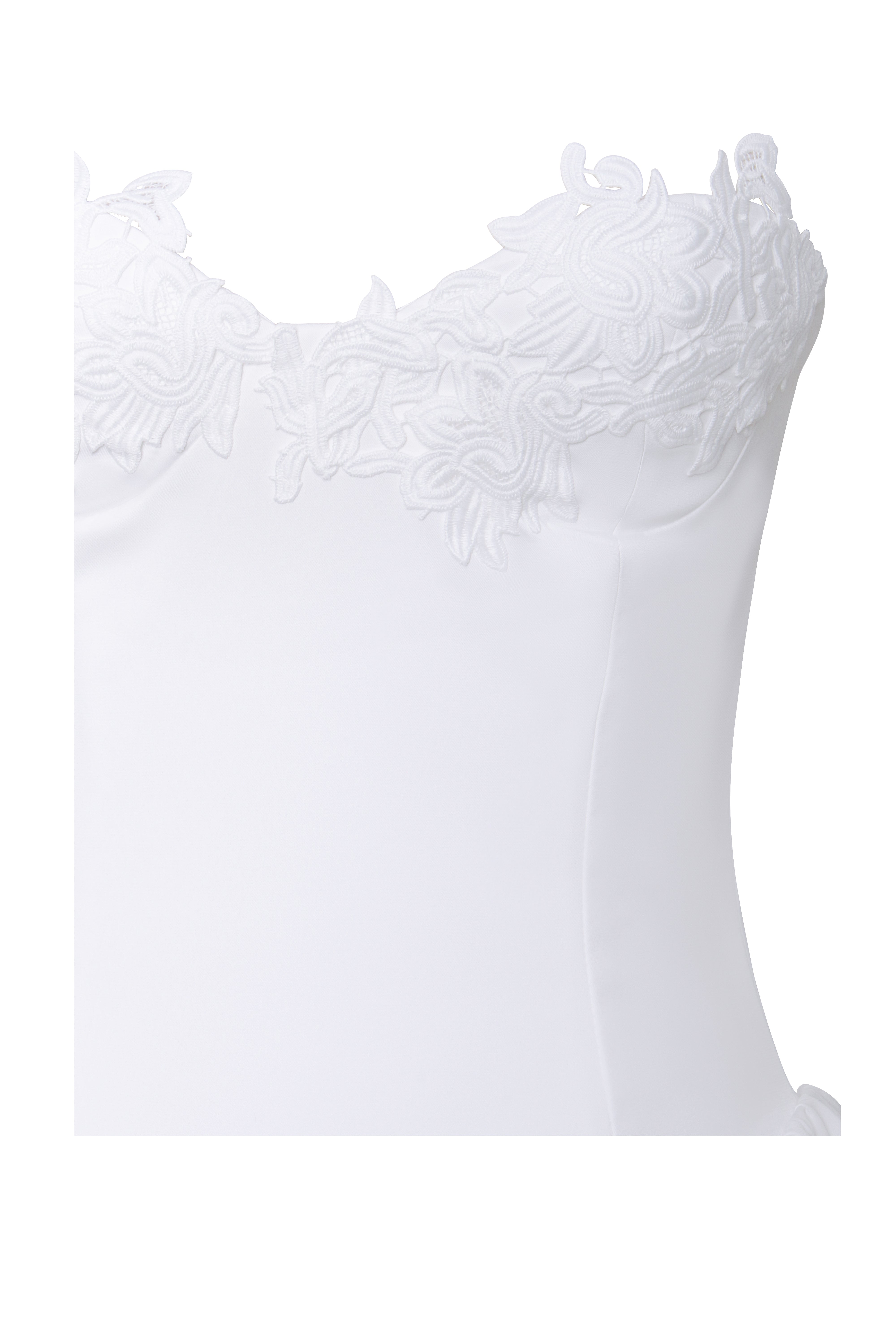 Sacha White Lace Drop Waist Corset Puffy Mini Dress