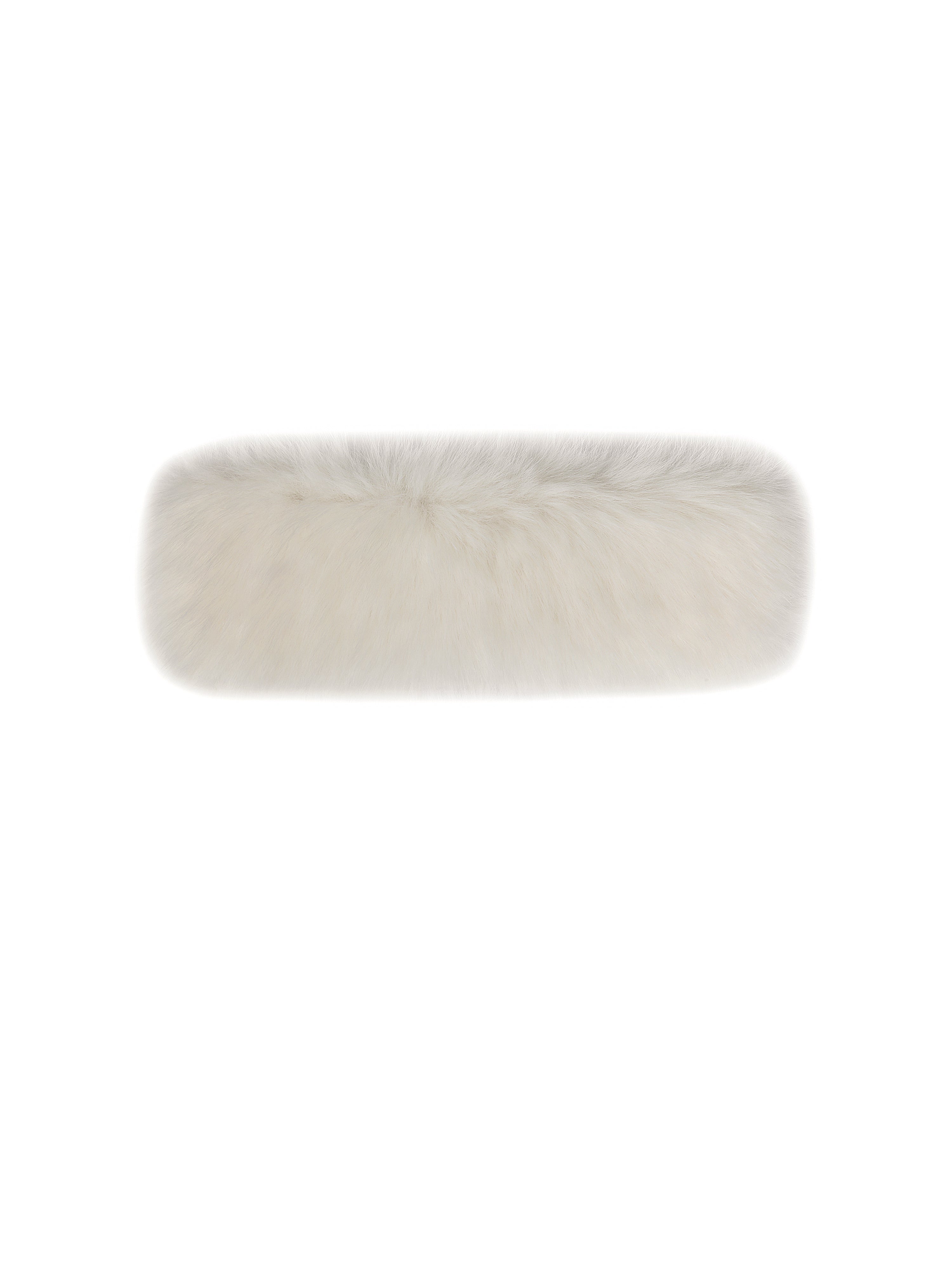Miss Circle White Wrap Around Vegan Fur Hat