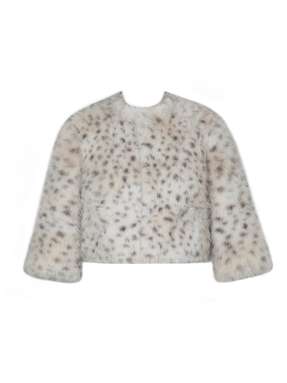 Margot Kids Faux Cheetah  Fur Jacket with Pockets