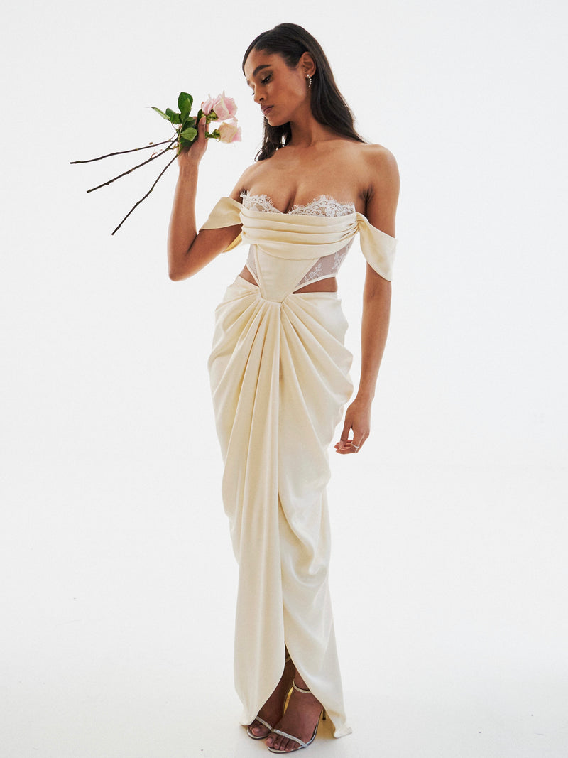 FERNAND-PERIL Women's White Wedding Luxury Lingerie-Sexy Corset Screw 