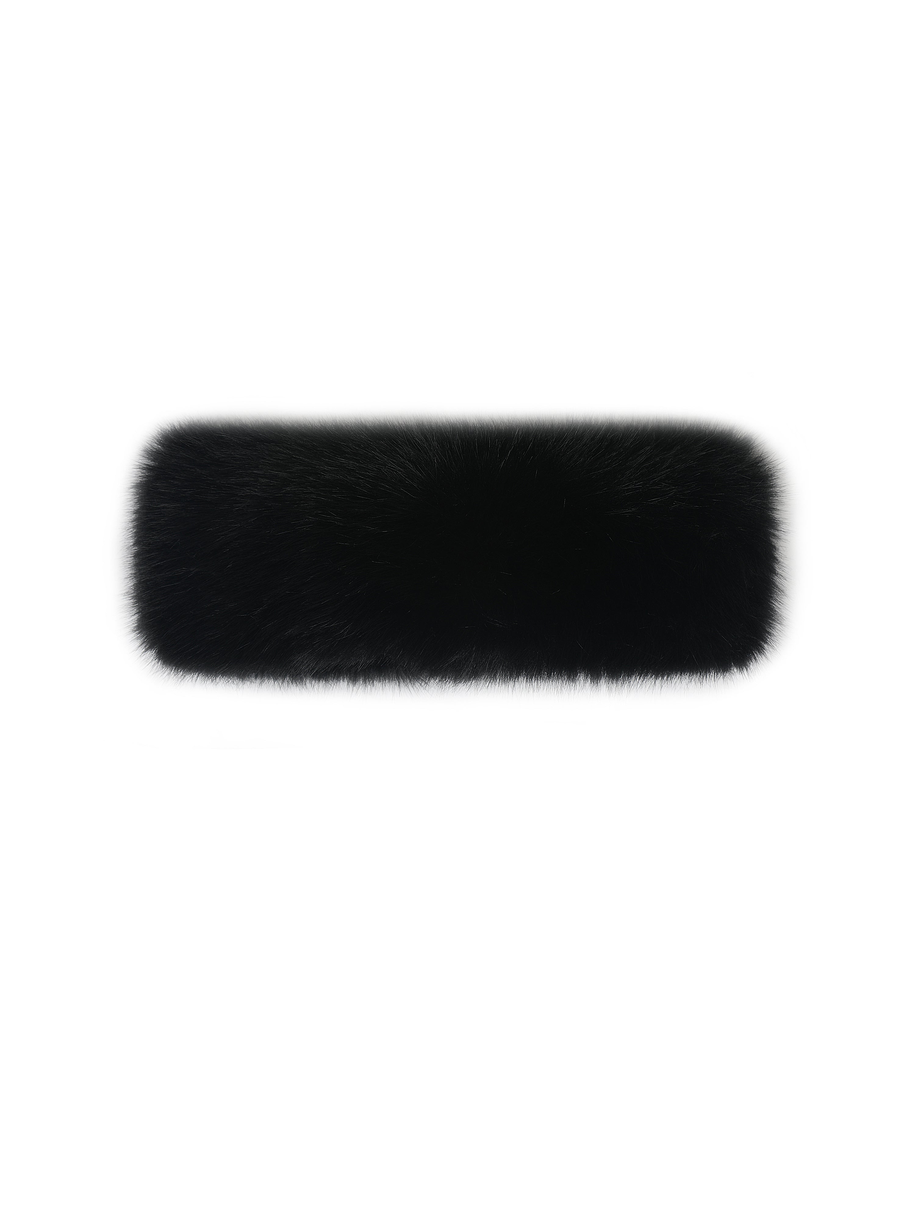 Miss Circle Black Wrap Around Vegan Fur Hat
