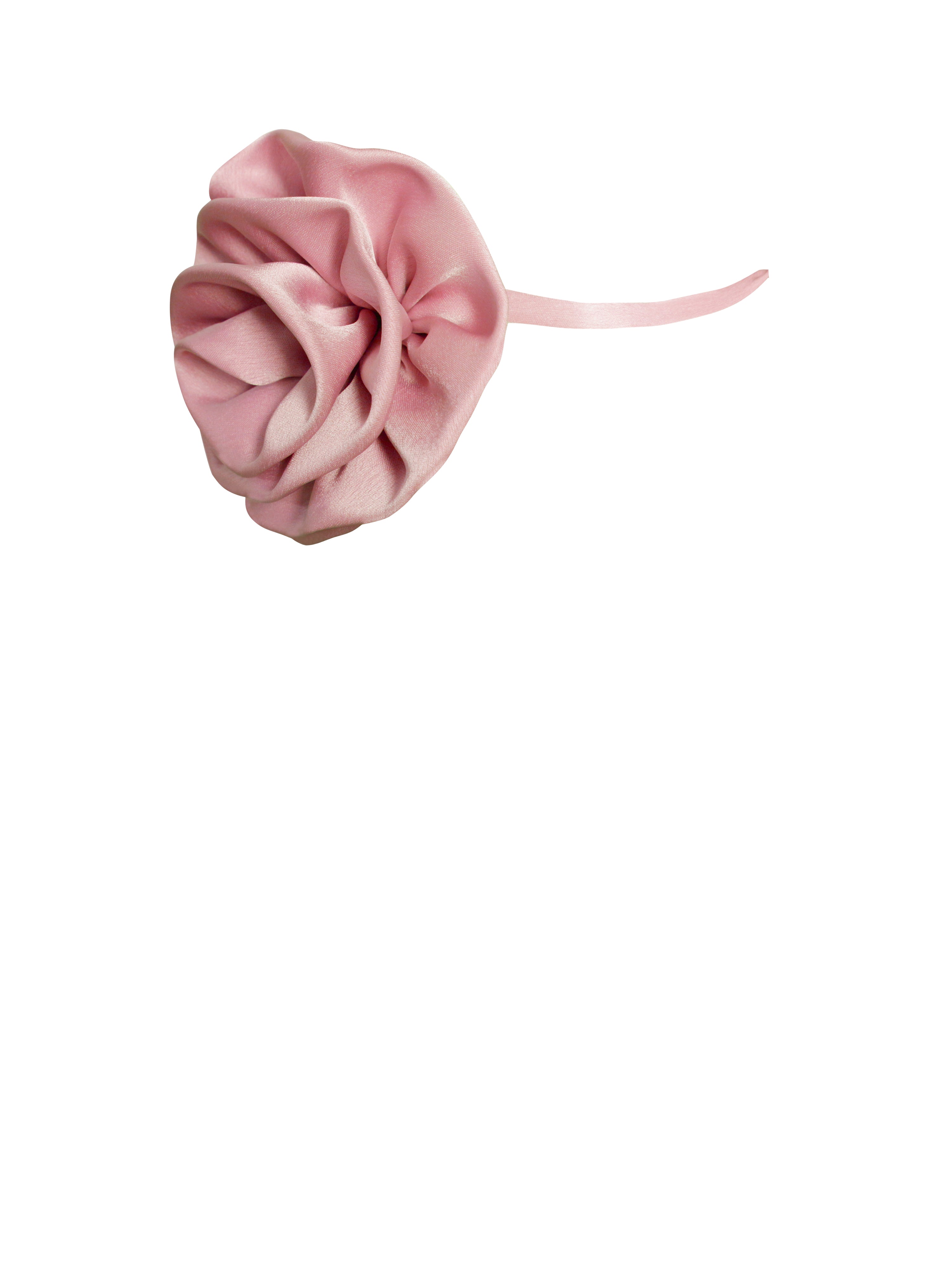 Vida Salmon Pink Satin Rose Flower Choker