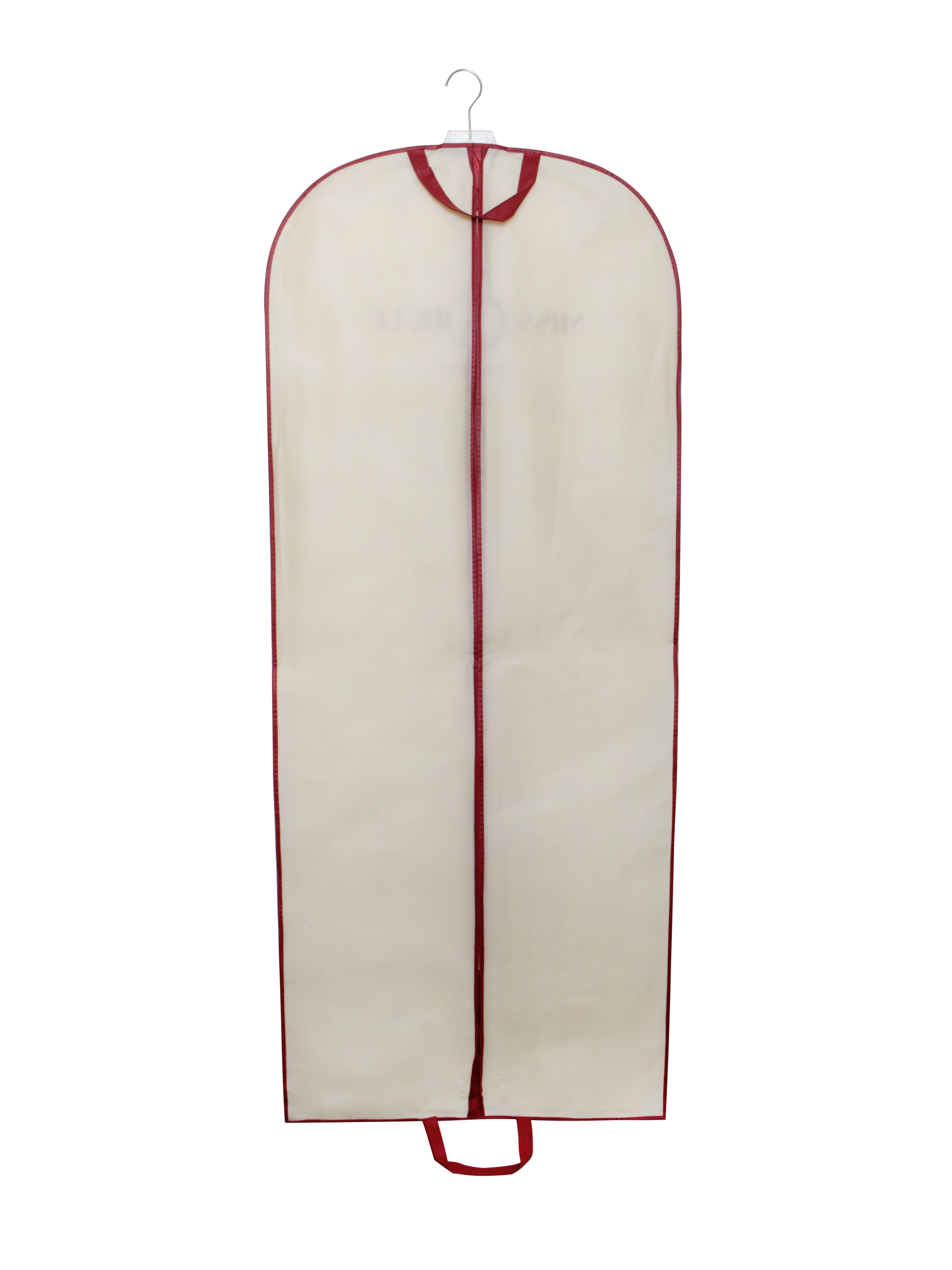 Miss Circle Beige and Red Garment Bag For Dress and Gown