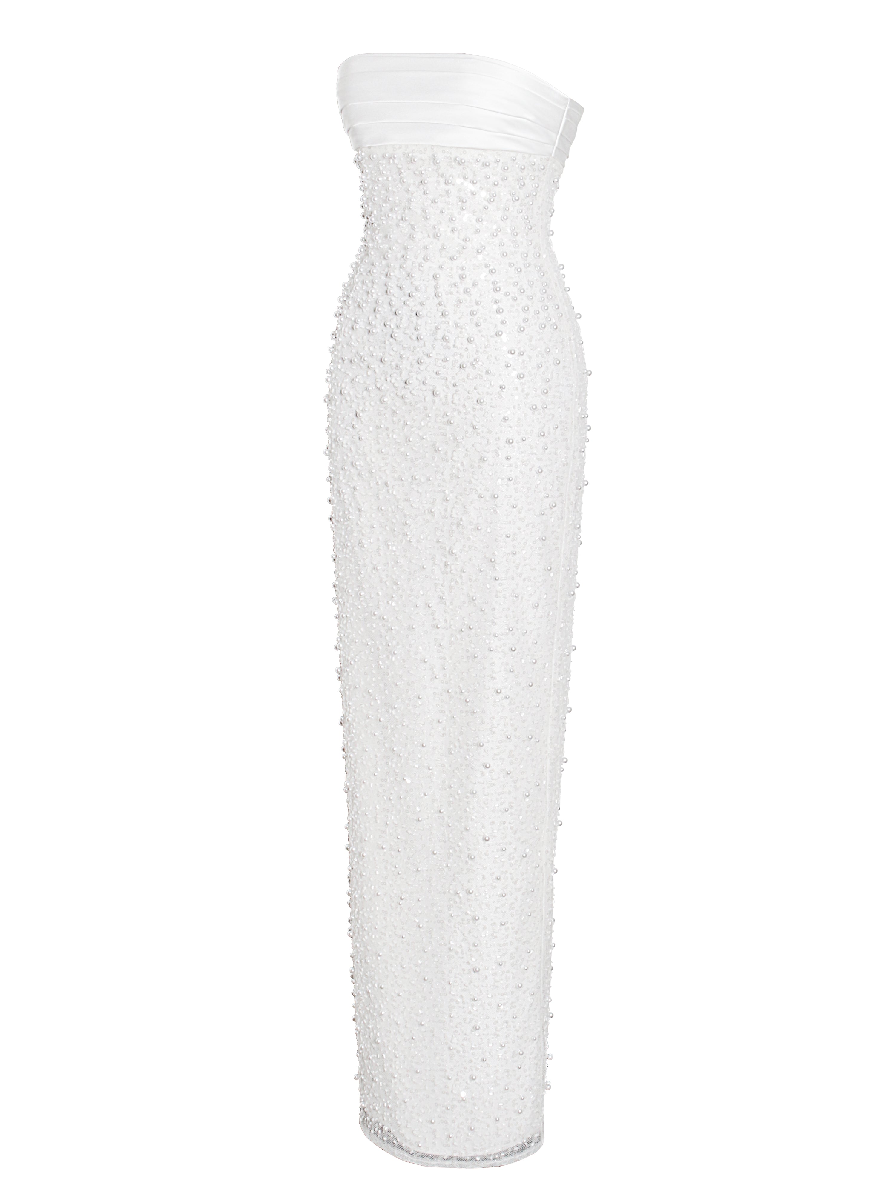 Miss Circle Women Lainey White Satin Sequin Pearls Beaded Maxi Dress Miss Circle Women Lainey White Satin Sequin Pearls Beaded Maxi Dress