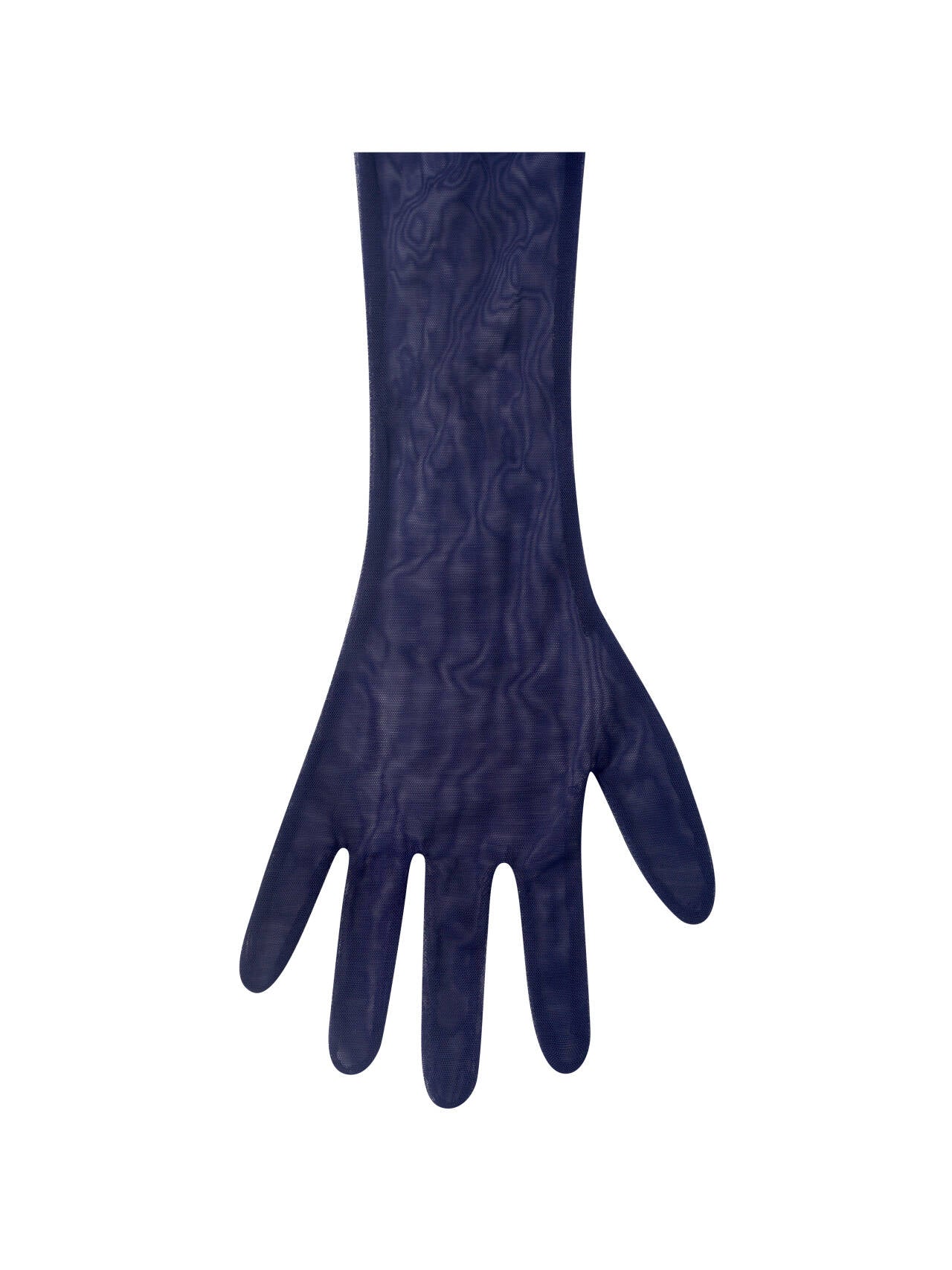 Ora Navy Mesh Opera-Length Gloves