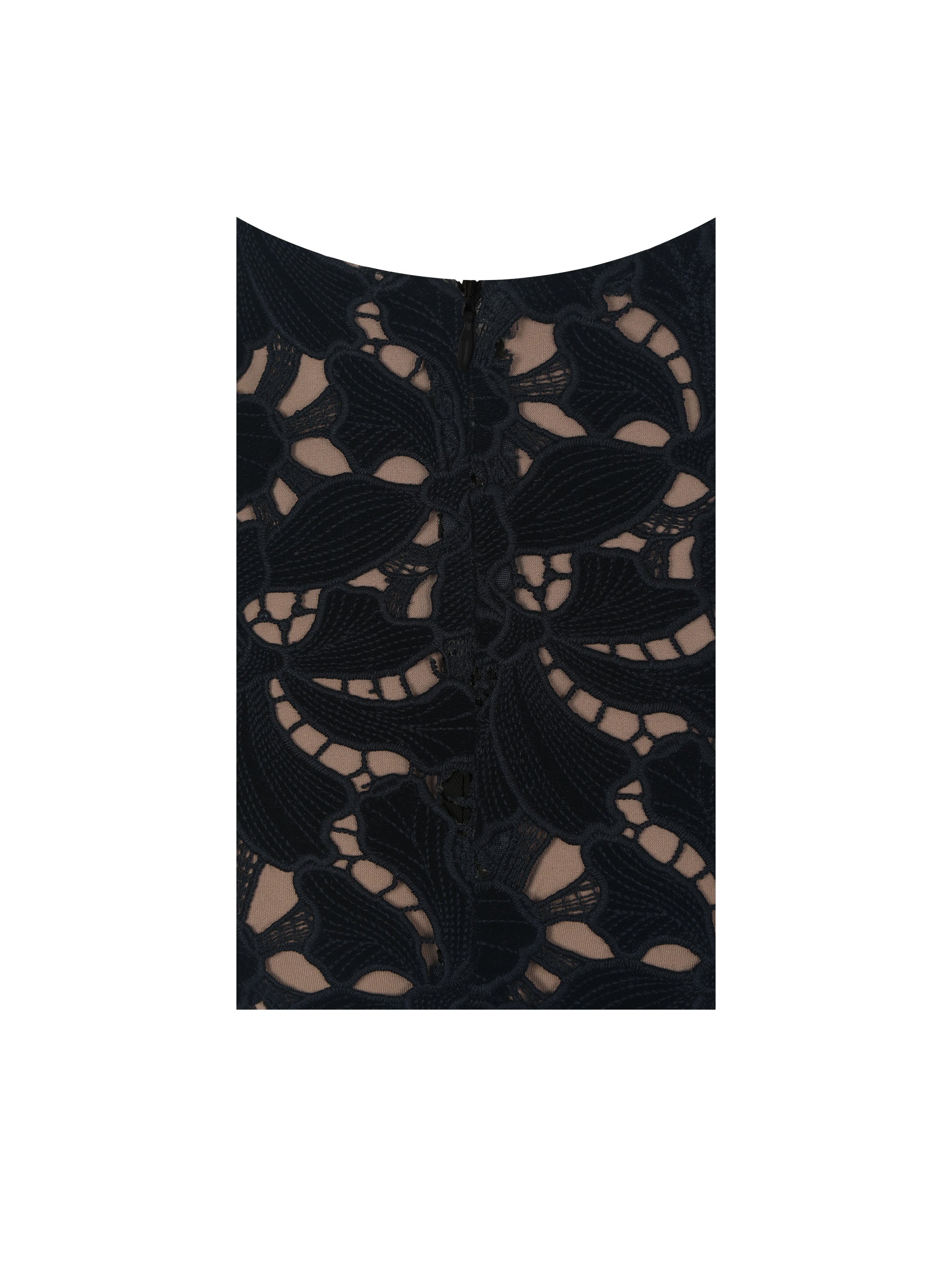 Breanna Black Velvet Lace Crossover Halter Swimsuit