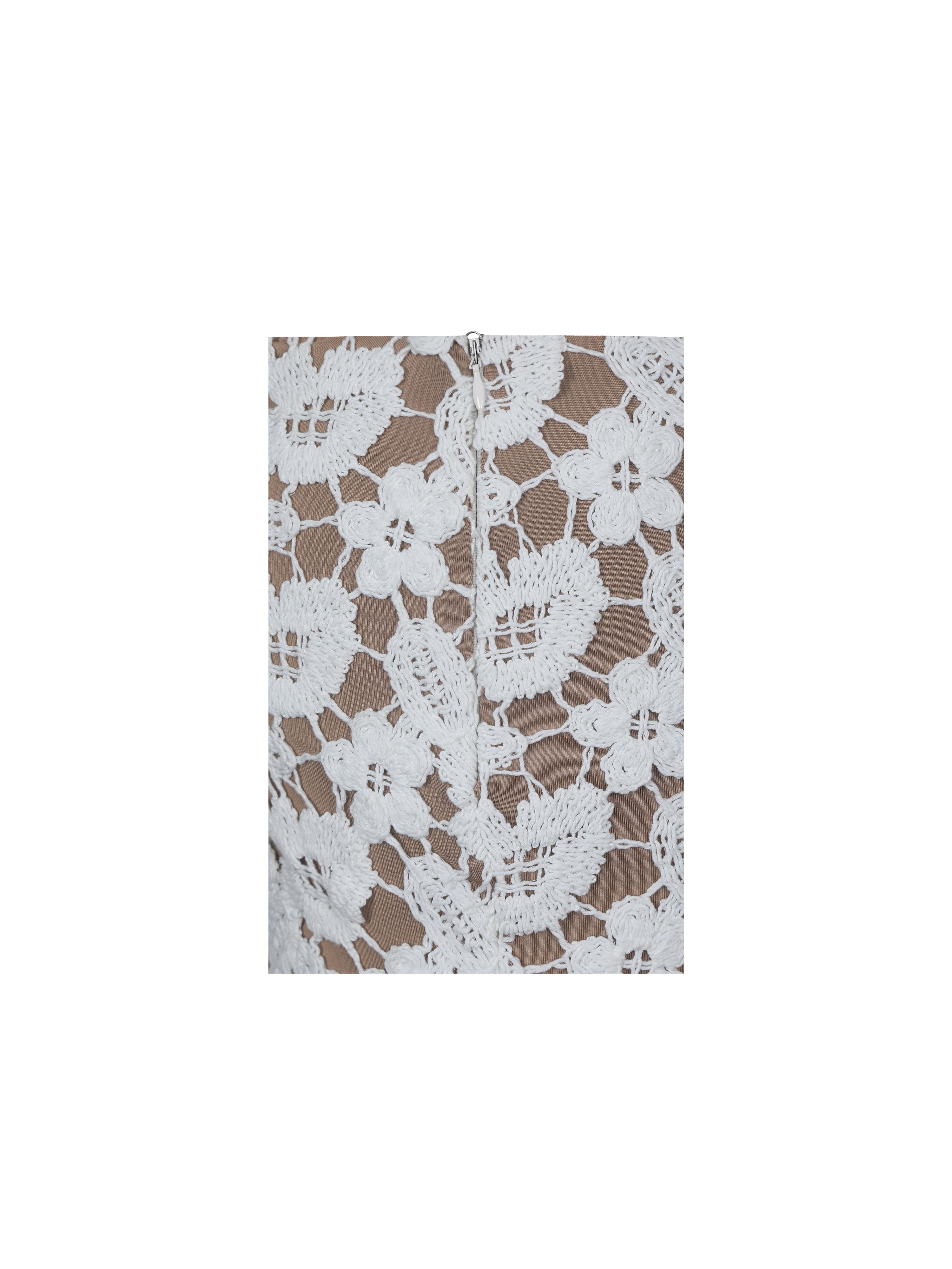 Leilani White Floral Crochet Mini Skirt