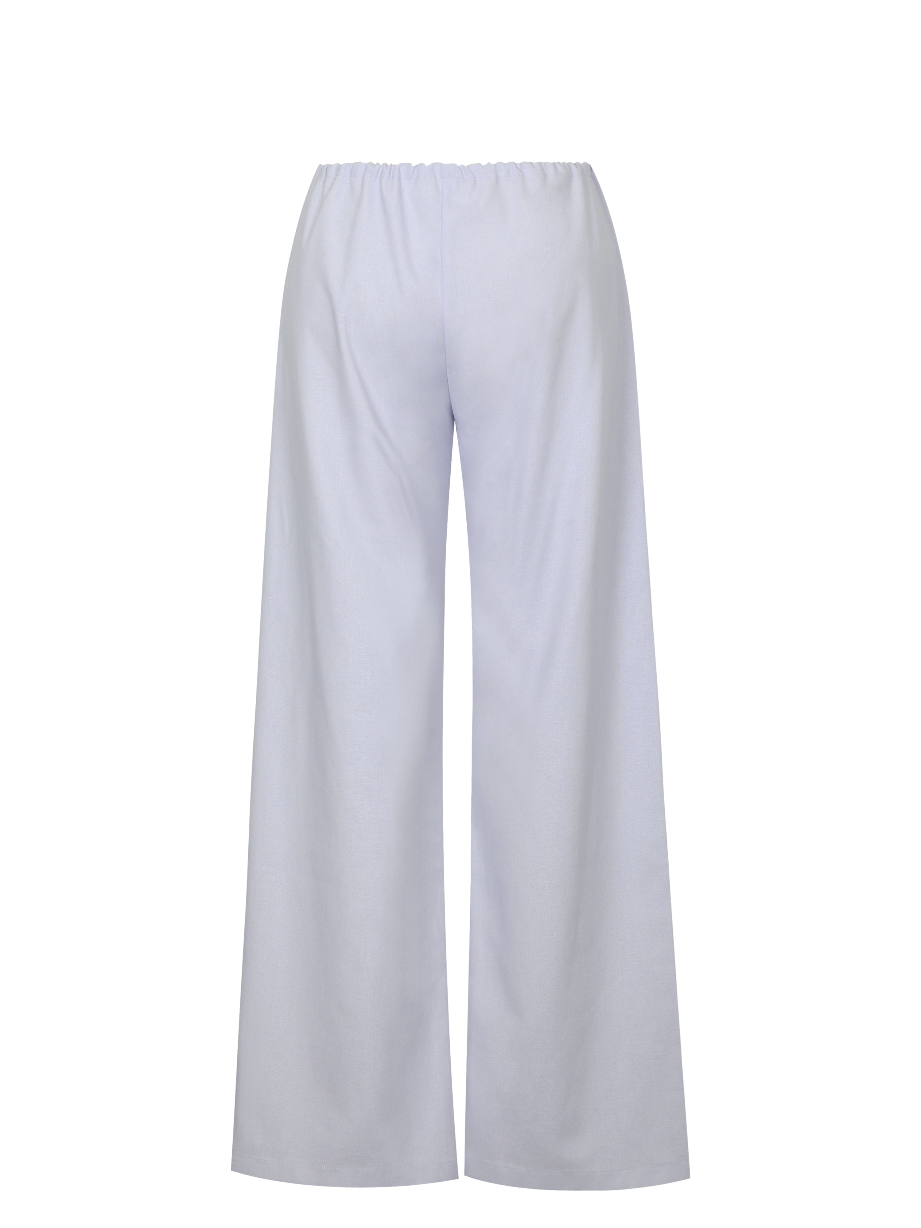 Laureen Lavender Linen Straight Pants