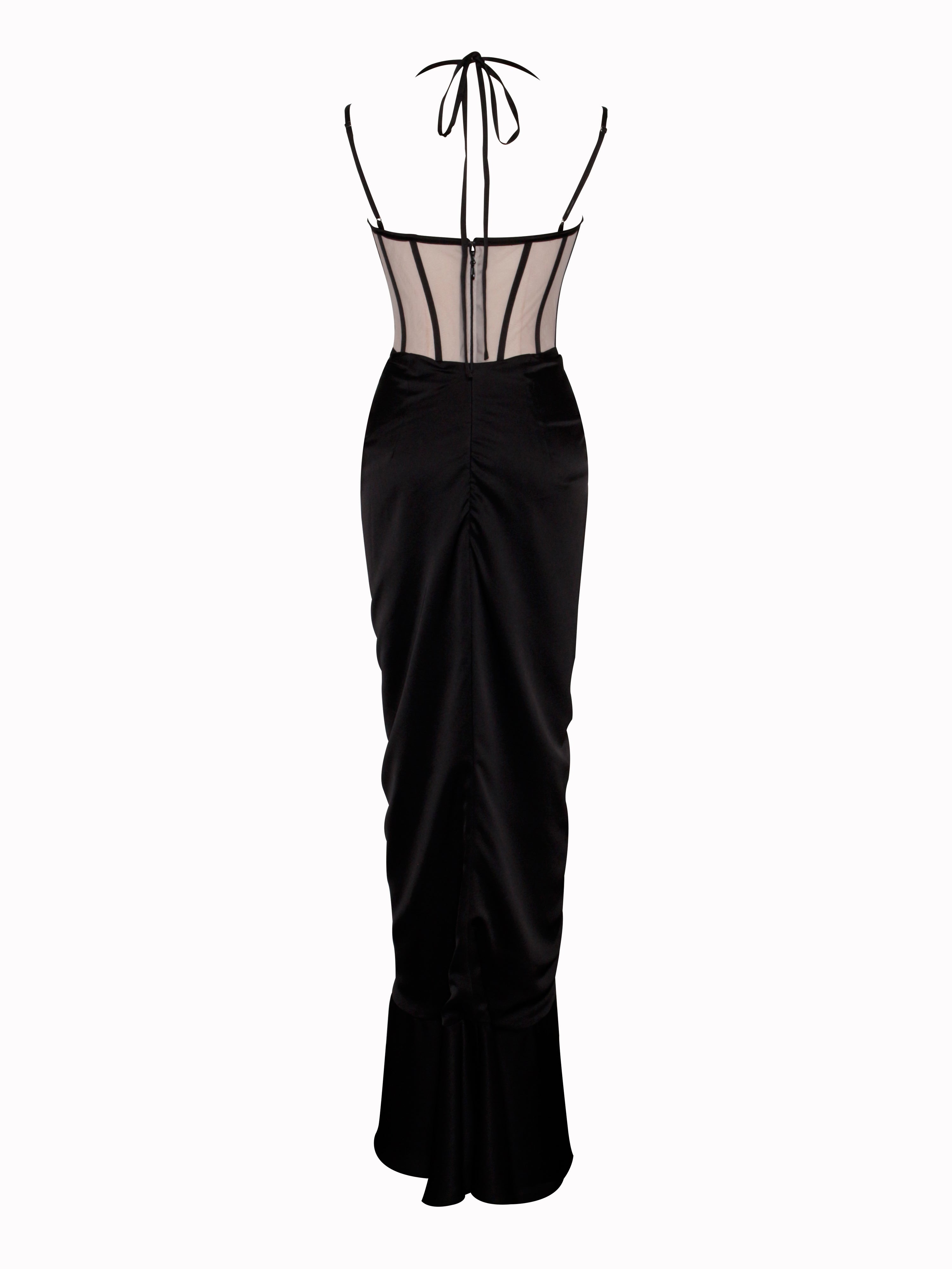 black cupped dress Edikted Women's Rosine Lacey Cupped Mesh Mini Dress