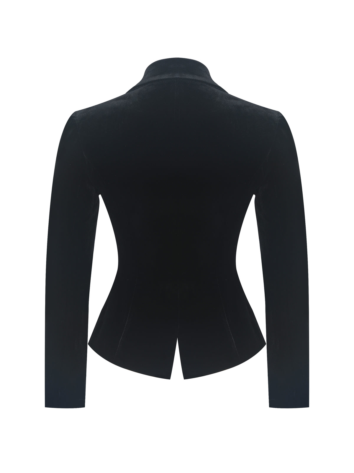 Ronni Black Velvet Single-Breasted Blazer