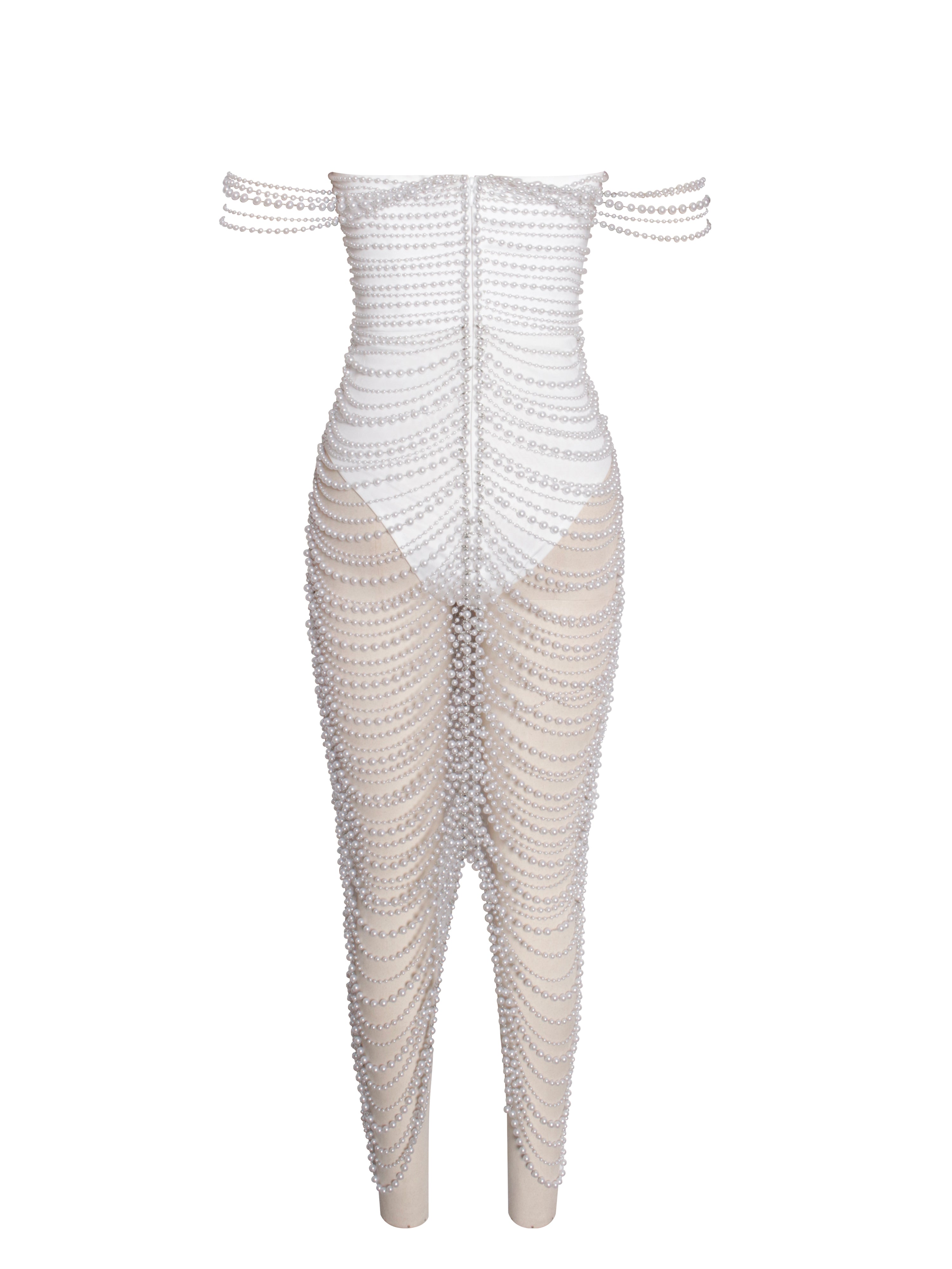 The Birth of Venus Pearl Crochet Gown