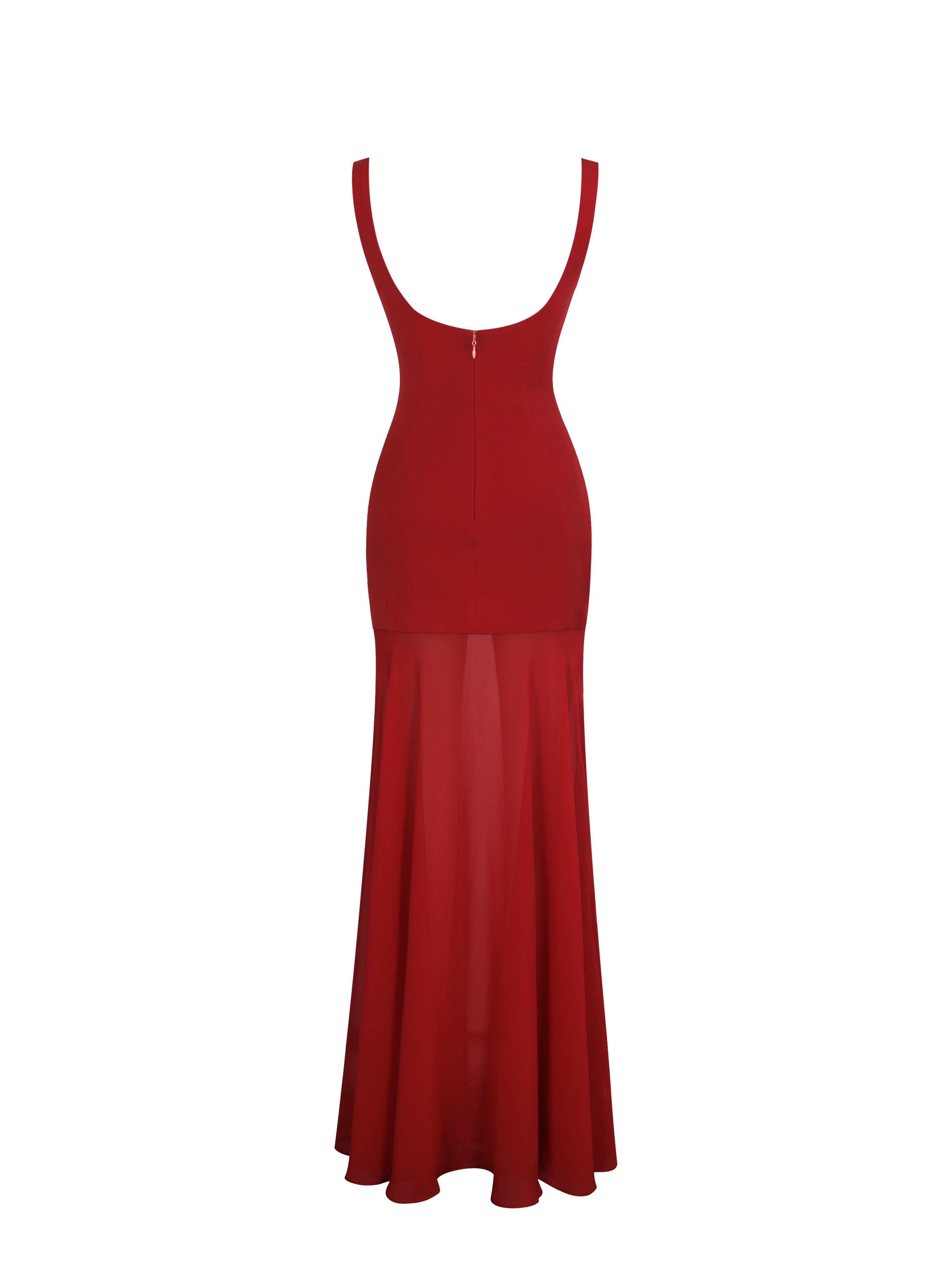 Miss Circle Women's Verona Scoop Neck Flared Maxi Dress - Red - Size XXS - Crimson Miss Circle Women's Verona Scoop Neck Flared Maxi Dress - Red - Size XXS - Crimson