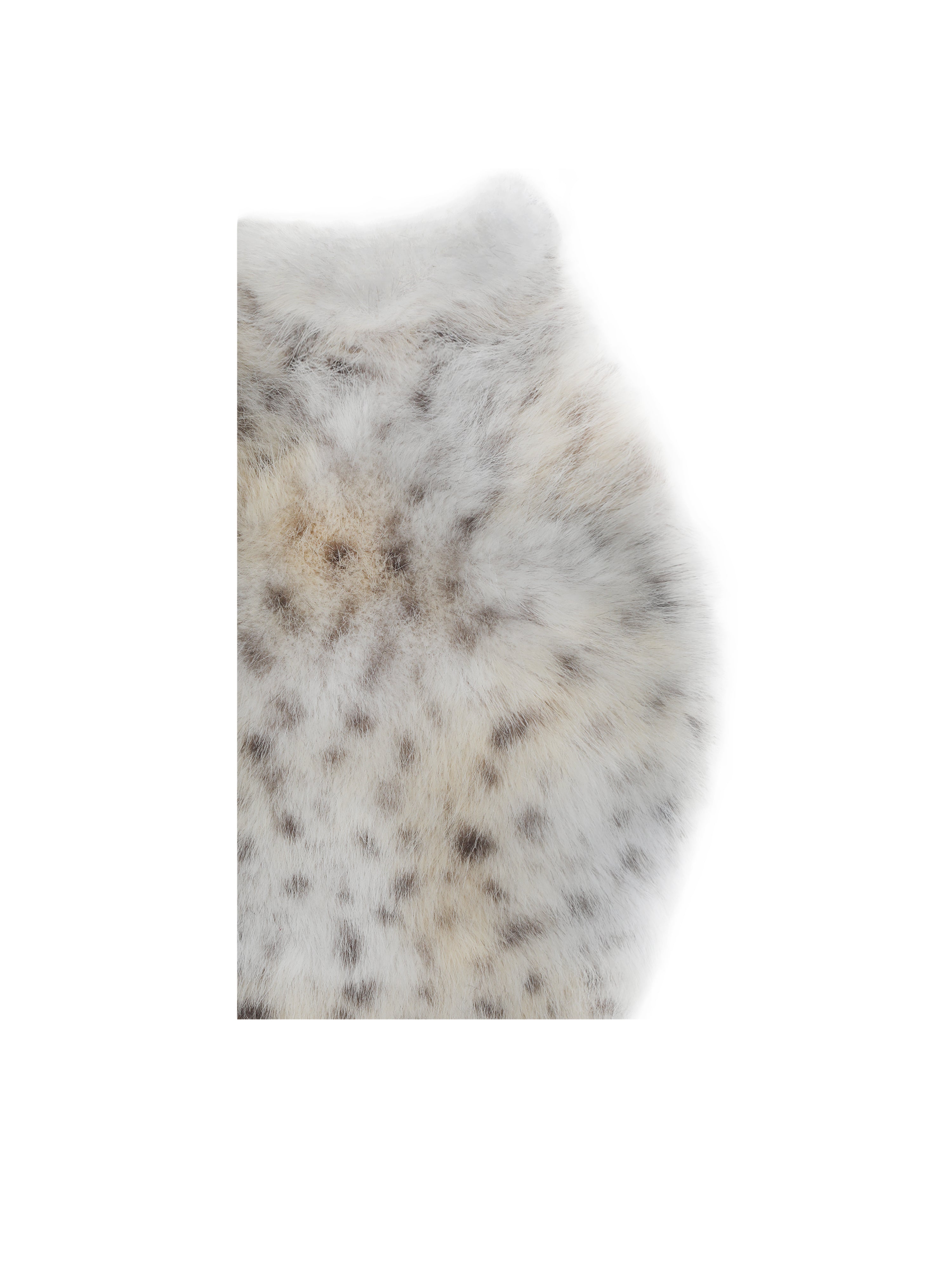 Sasha Tan Cheetah Backless Contoured Fur Halter Top