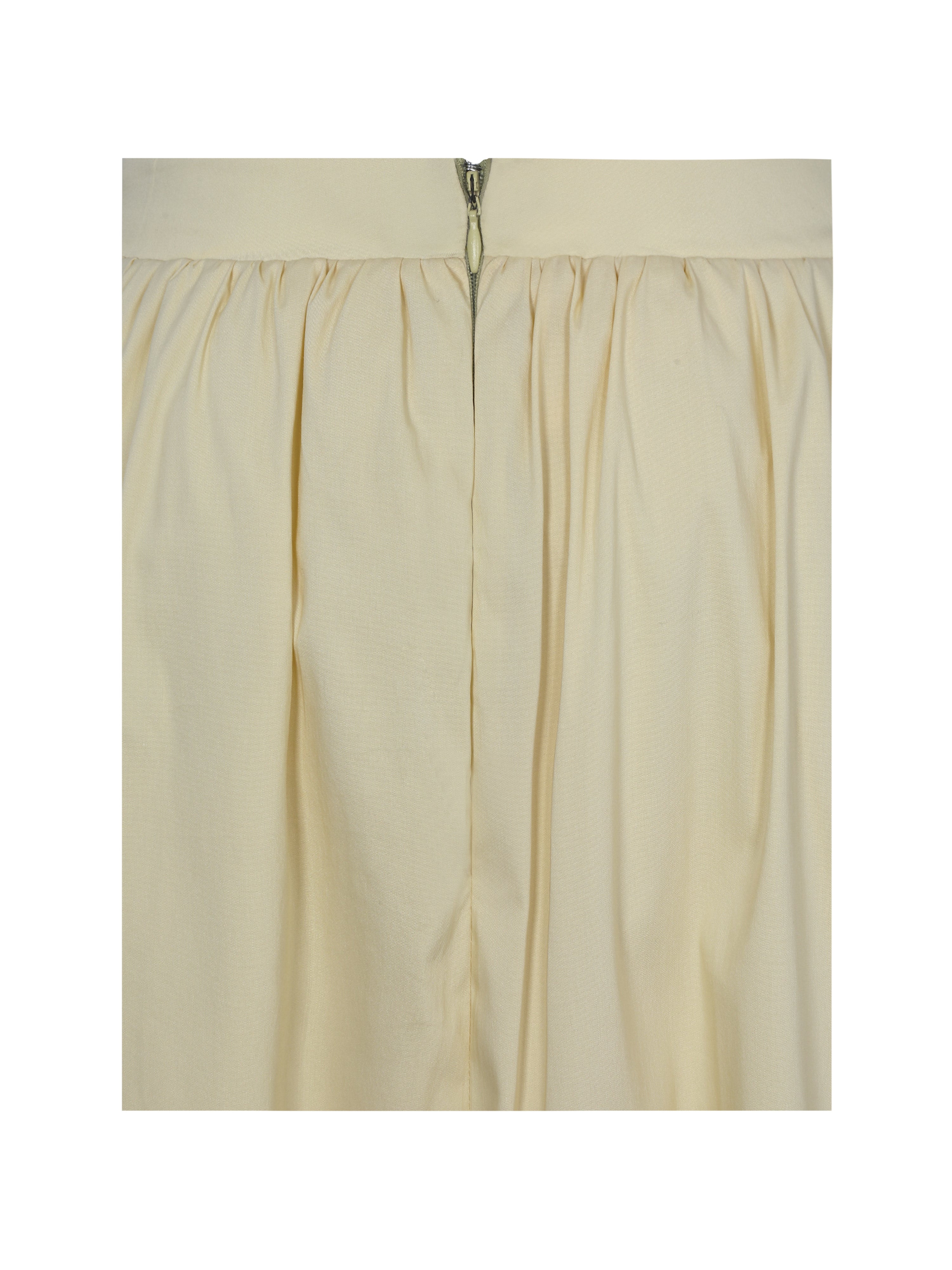 Wina Lemon Yellow Cotton Poplin Low-Waisted Maxi Skirt