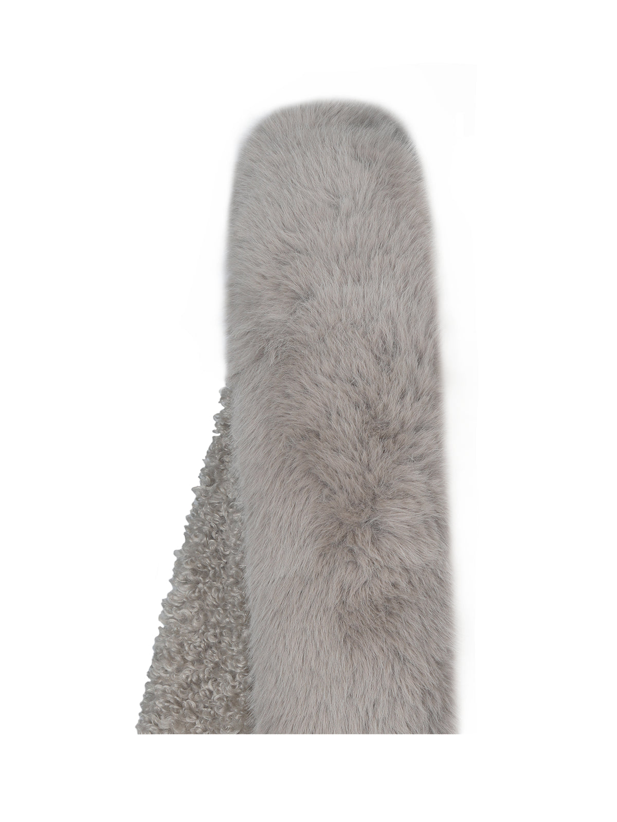Kali Khaki Cropped Vegan Shearling Fur Jacket