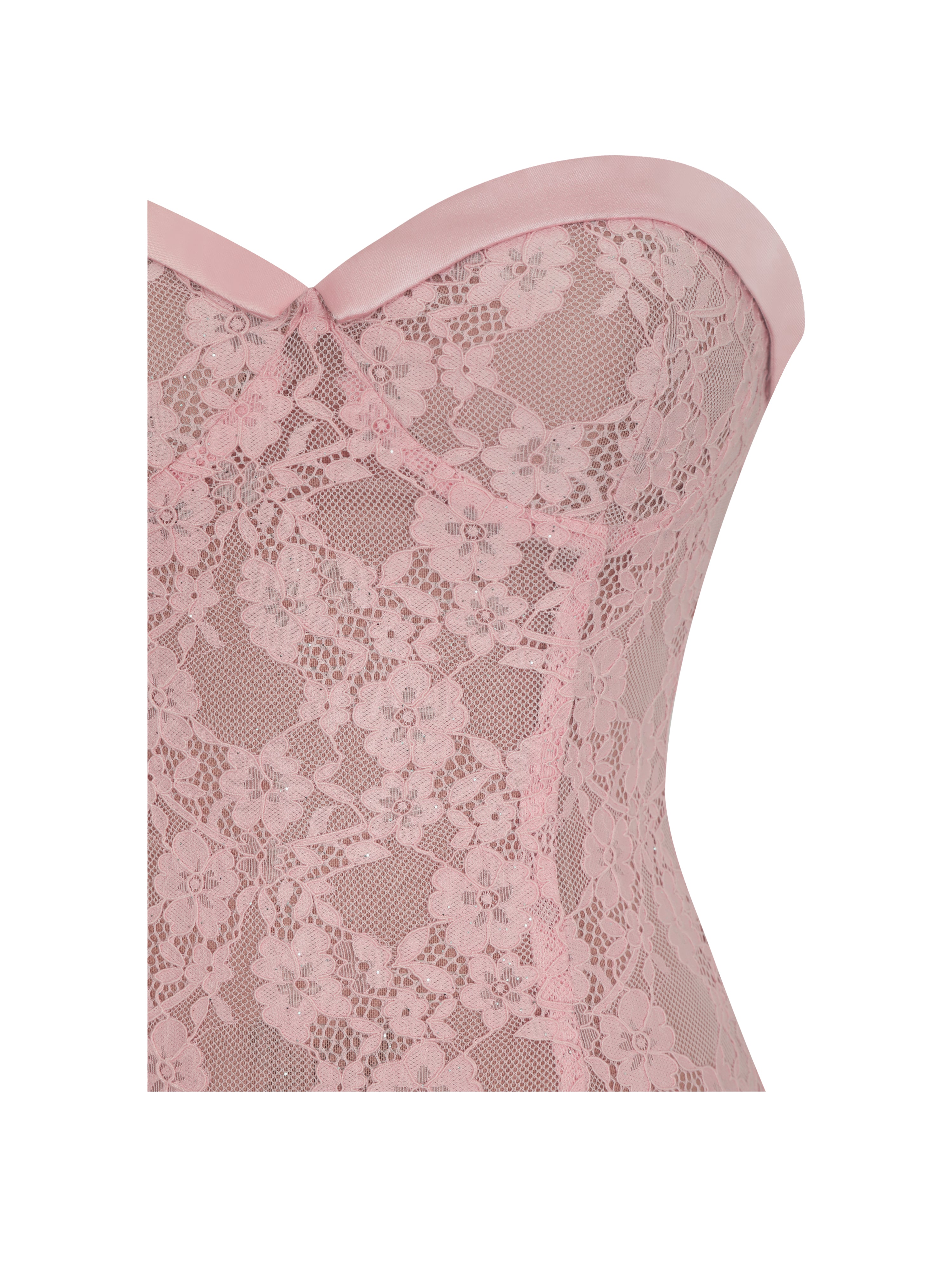 Rosalyn Pink Lace Sweetheart Maxi Mermaid Dress