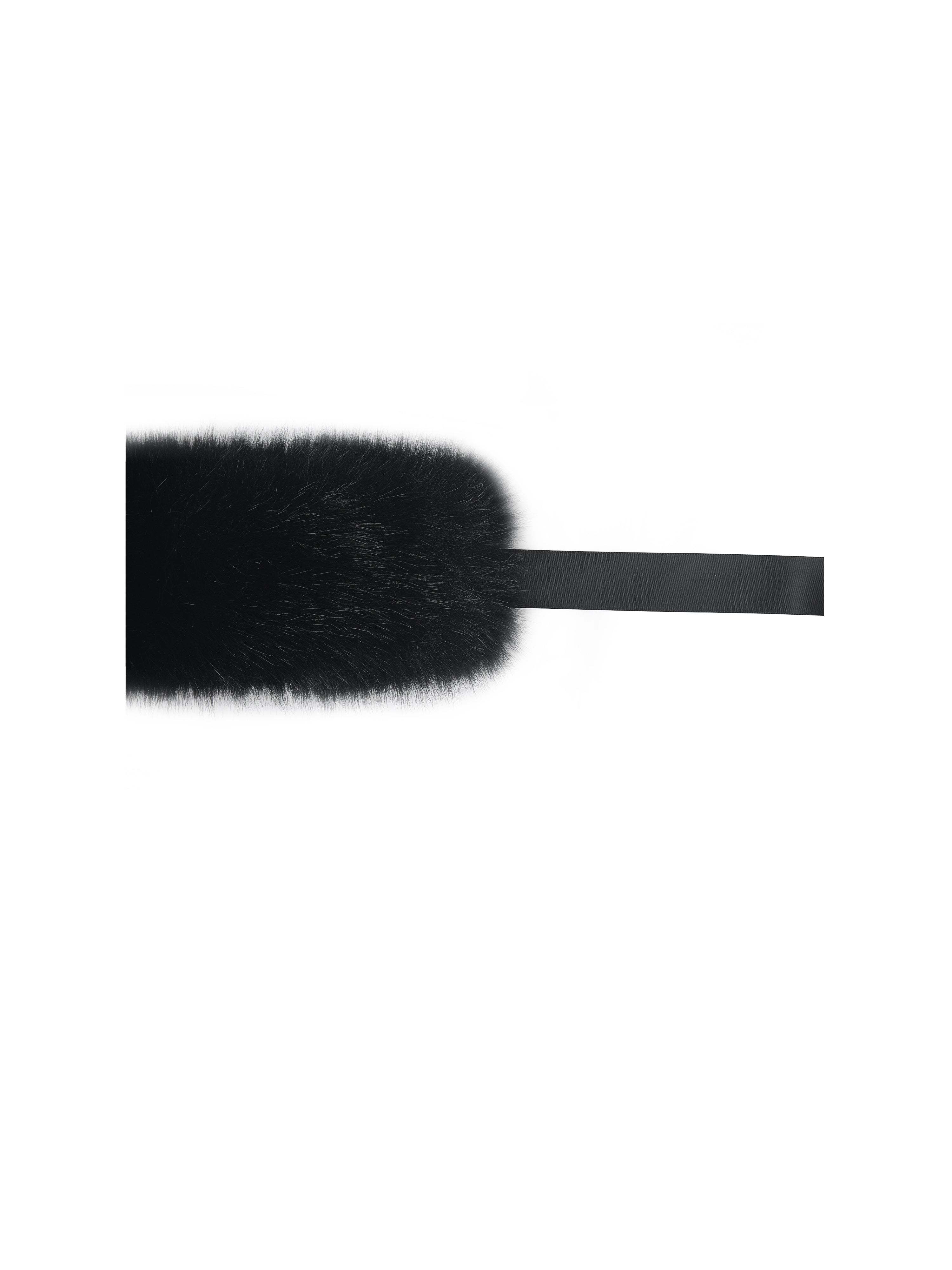 Miss Circle Black Wrap Around Vegan Fur Hat