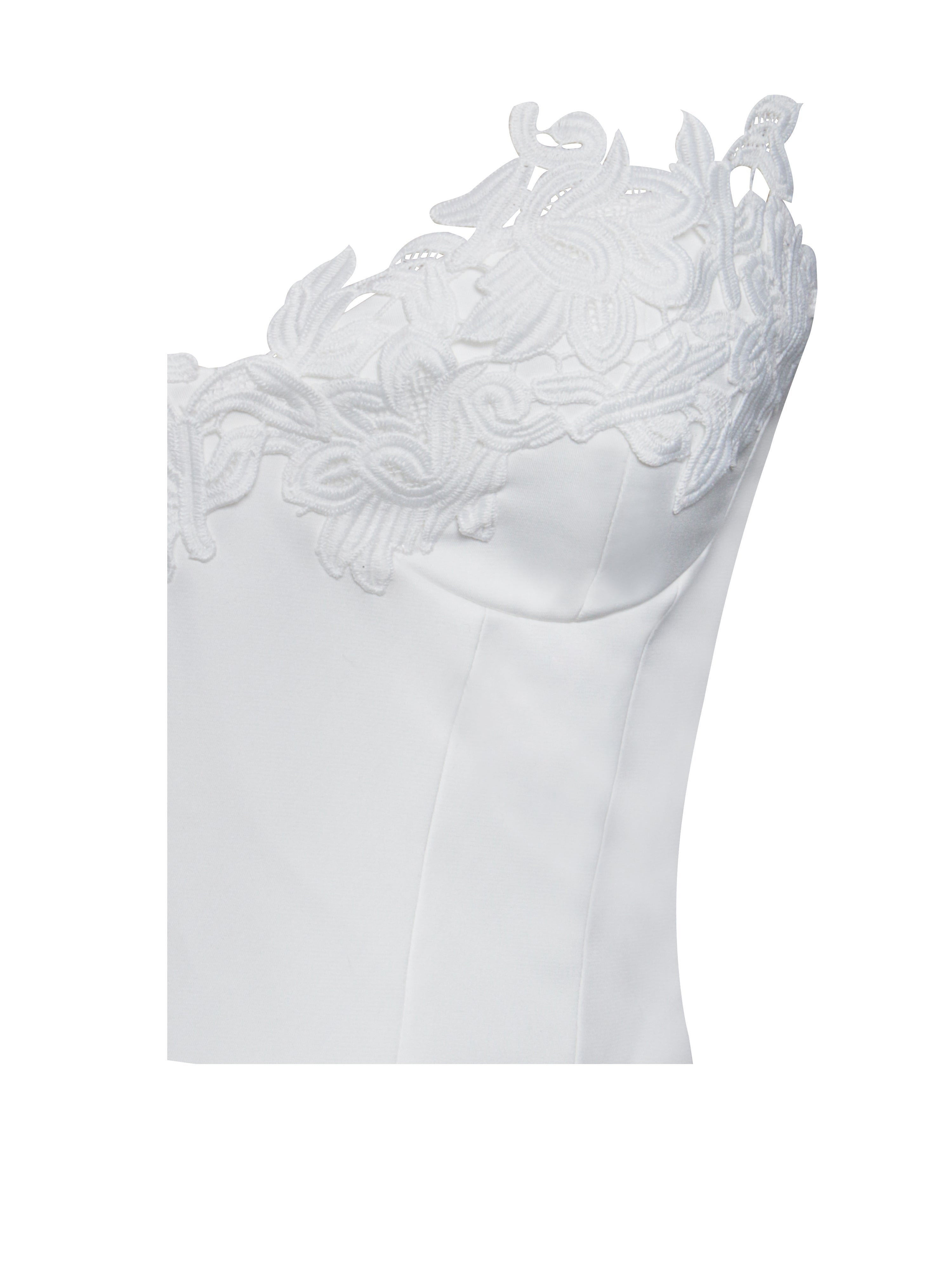 Rowan White Lace Drop Waist Corset Sundress