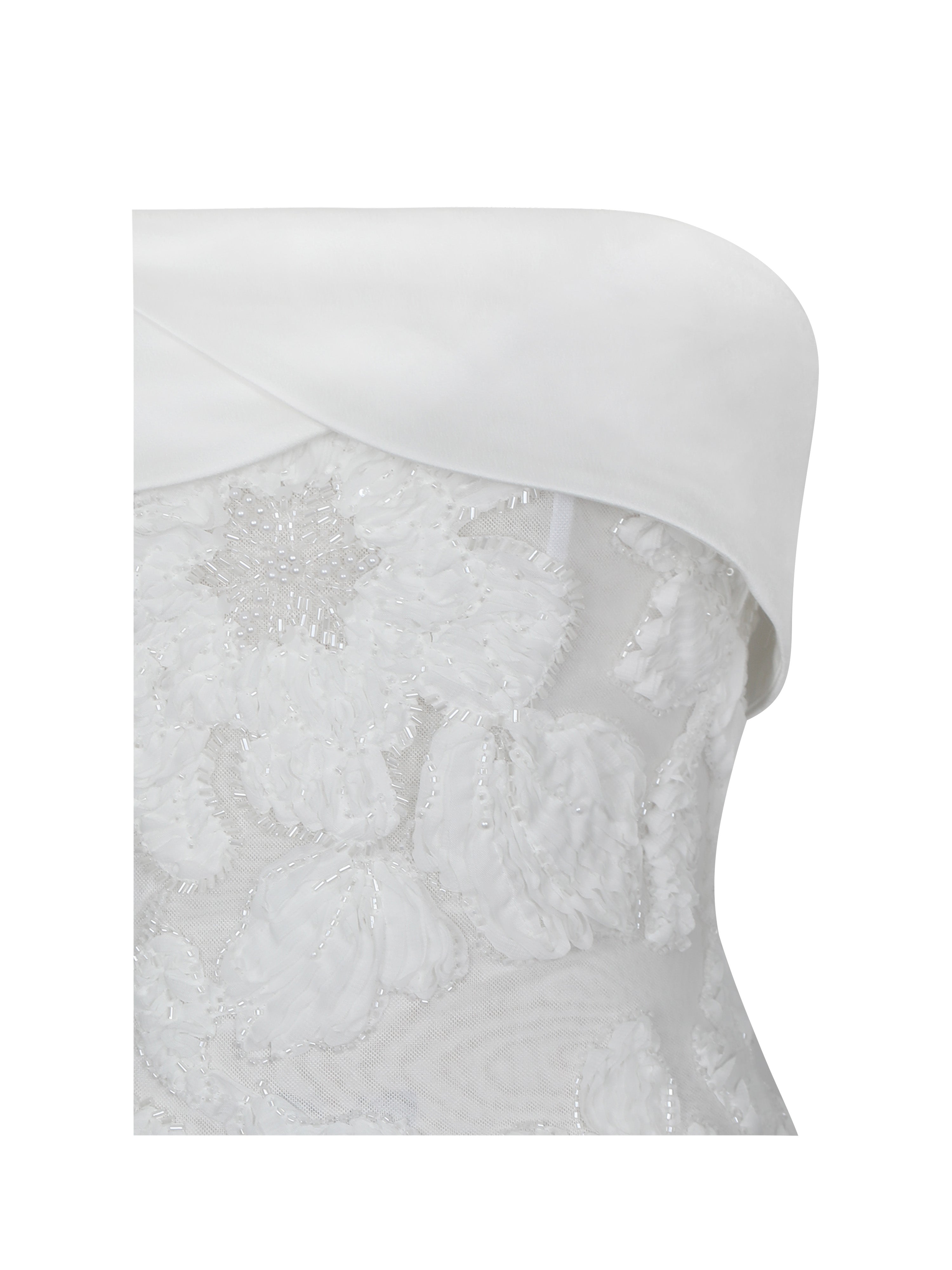 Raphaela White Floral Strapless Mermaid Wedding Dress (PREORDER)