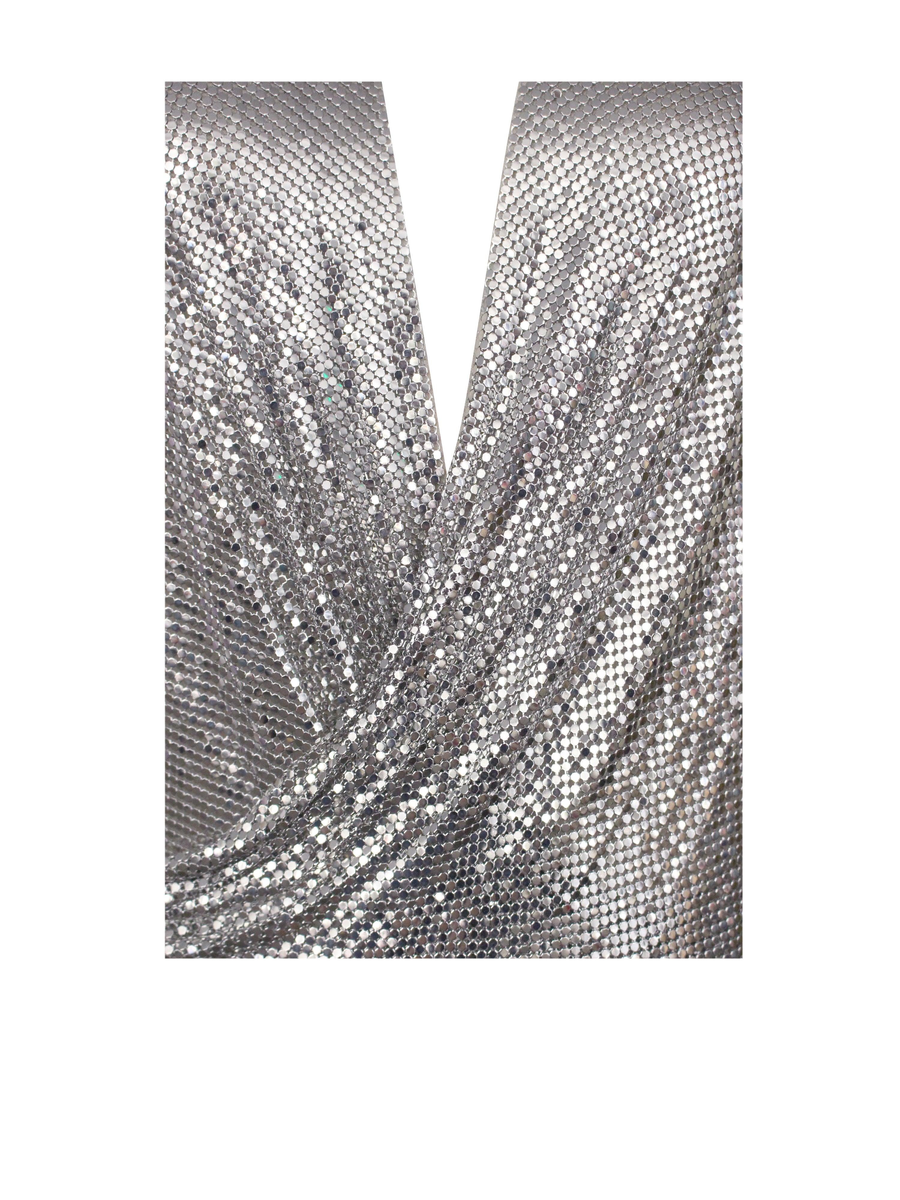 Shiema Silver Copper Mesh Top