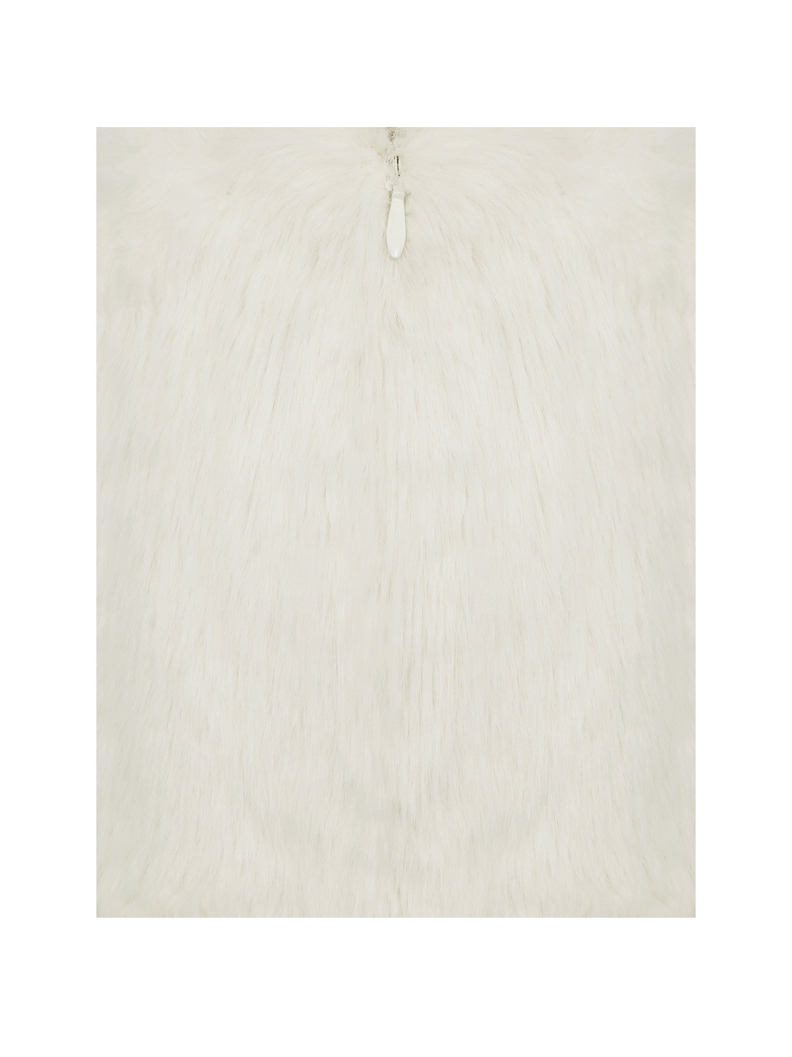 Narla Ivory Low-Waisted Fur Mini Skirt