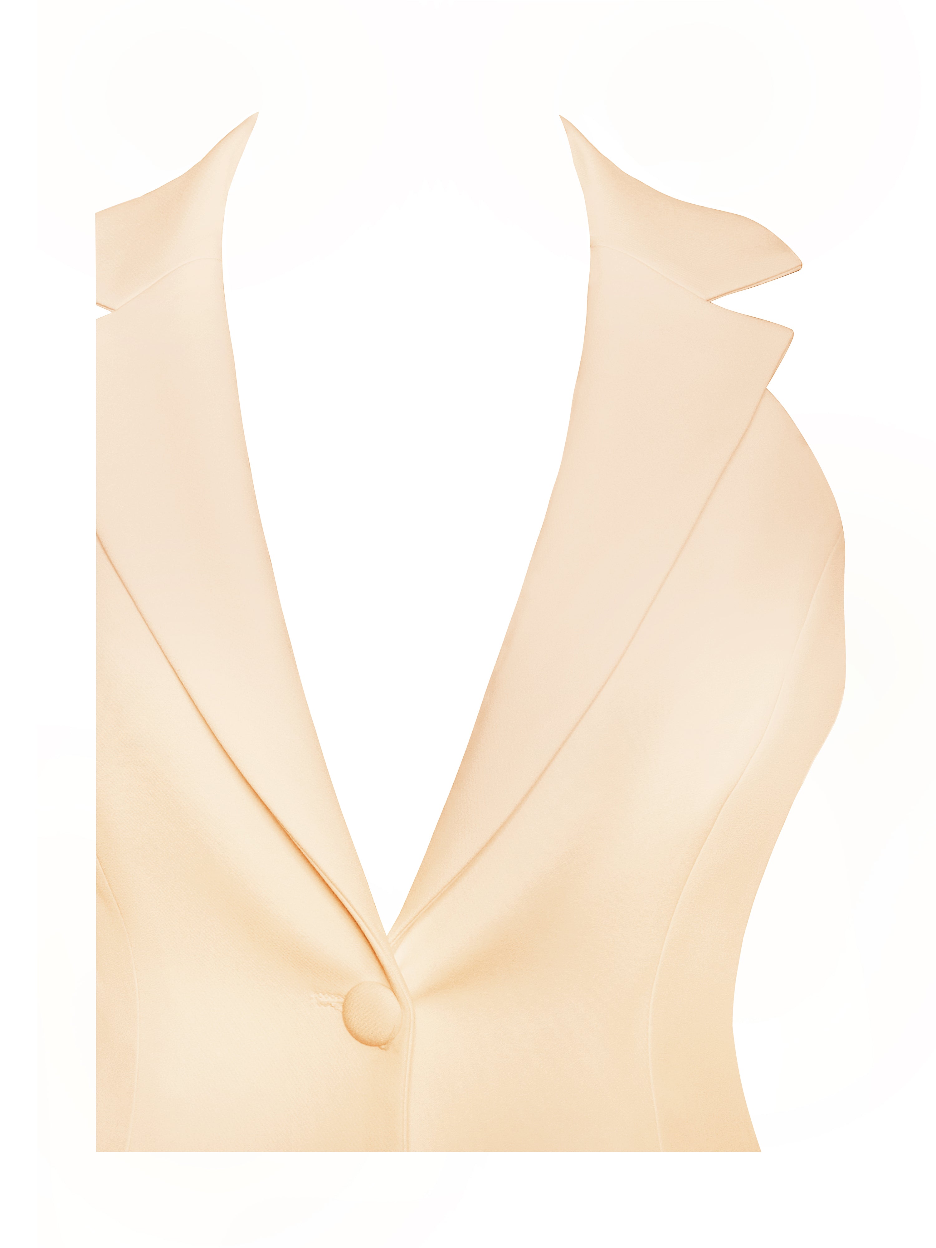 Reyna Beige Backless Pleated Mini Blazer Dress