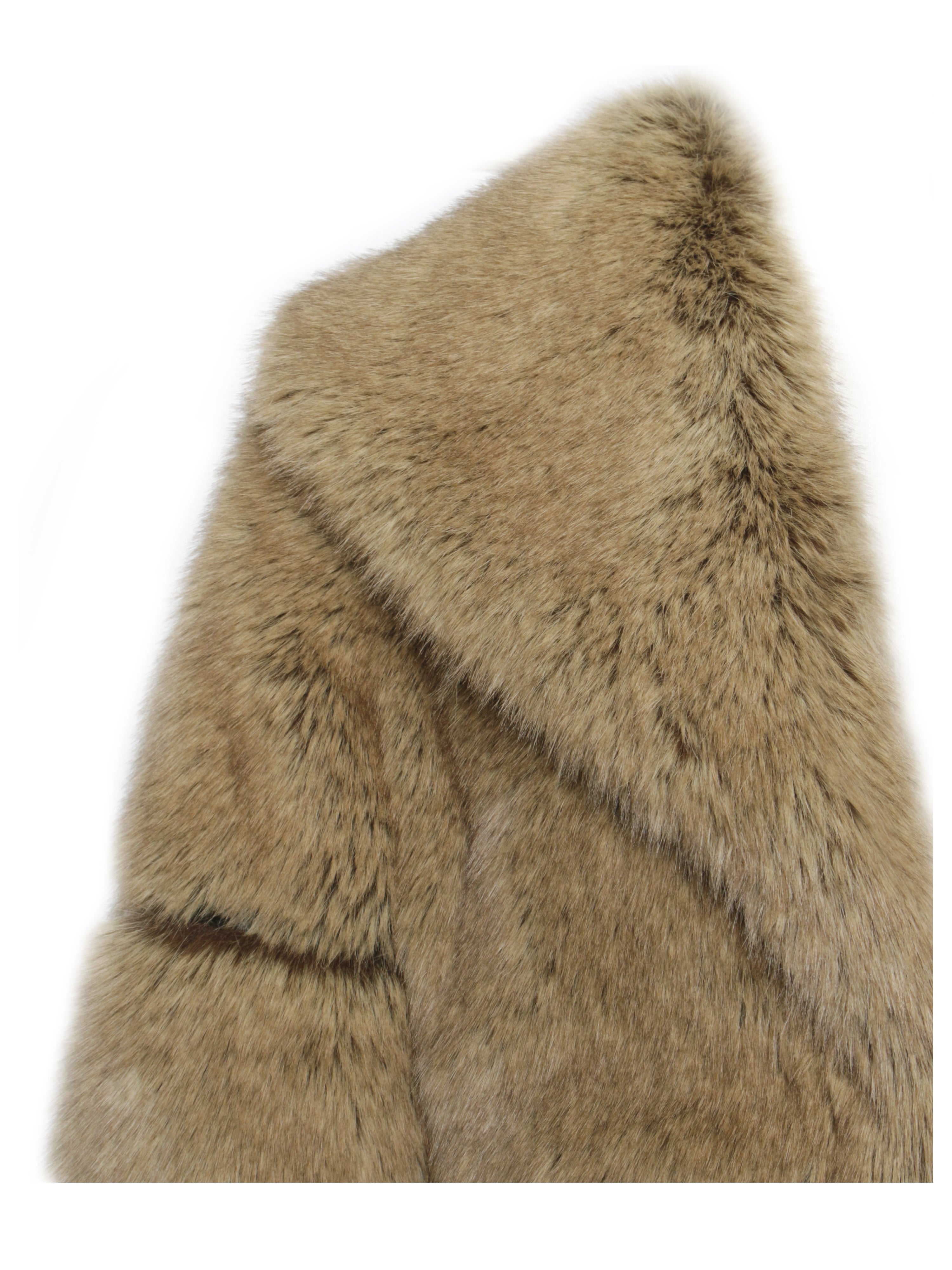 Yadavi Brown Vegan Fur Cropped Jacket