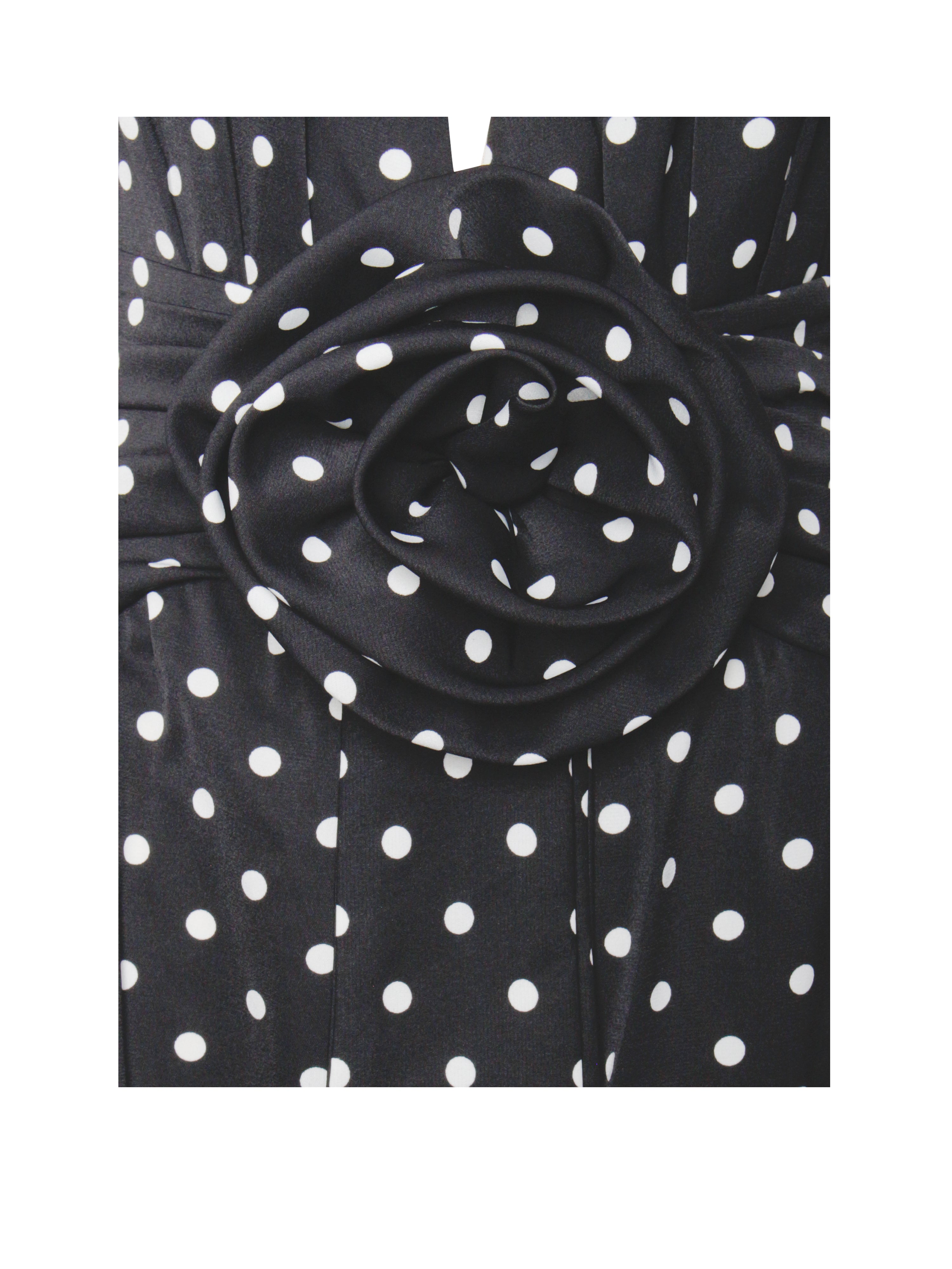 Oriana Black Polka Dots Halter Jumpsuit