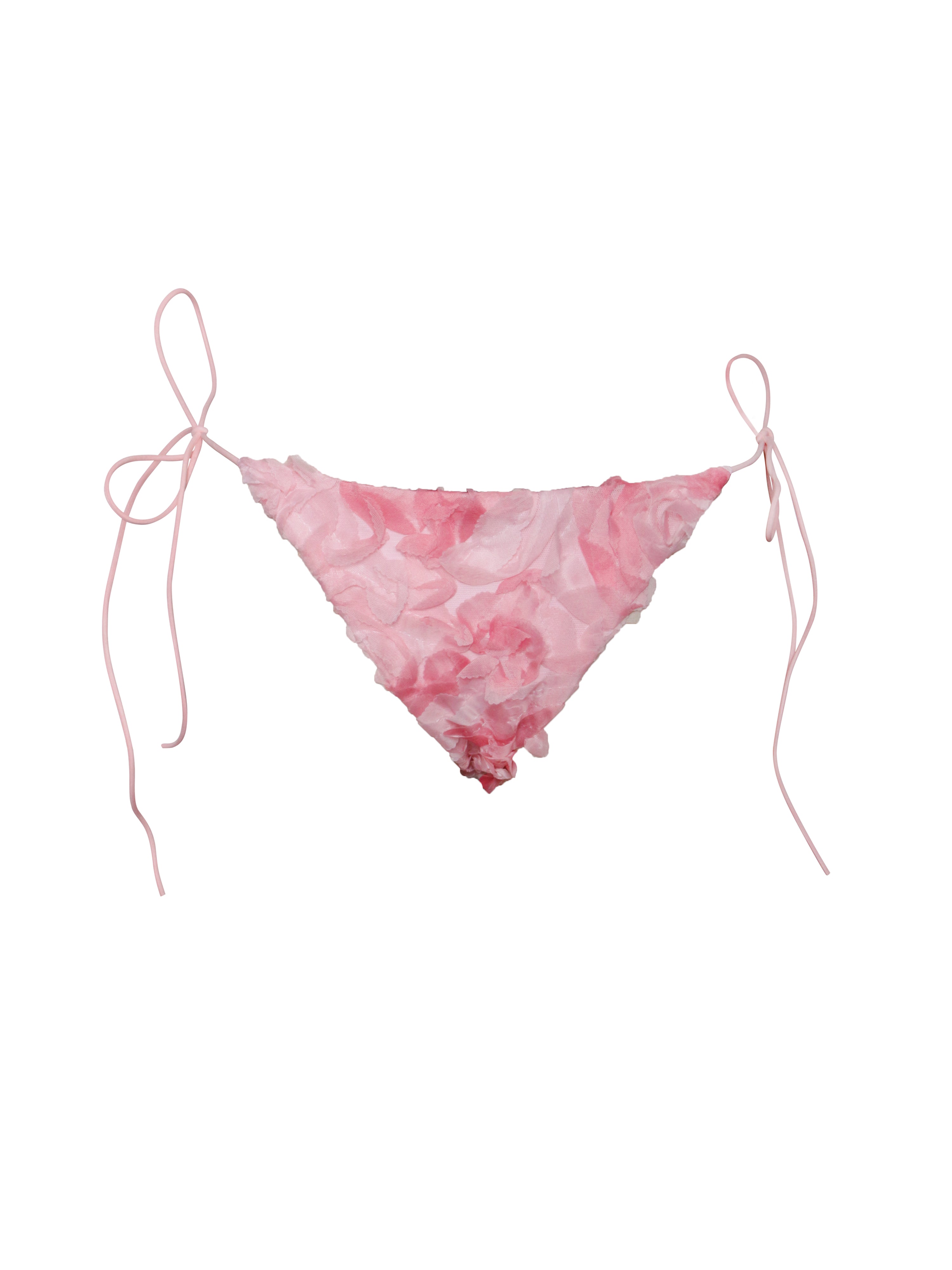 Zuri Pink Floral Appliqué Bikini Bottom