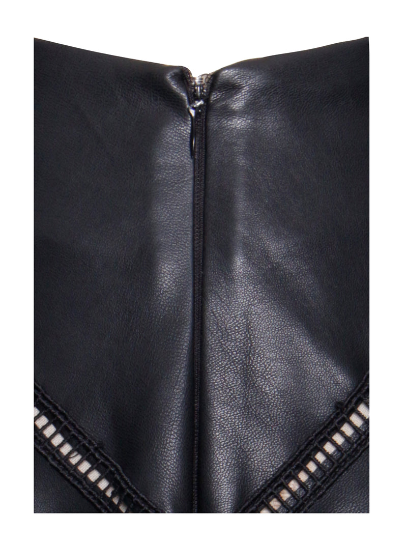 Mariah Black Vegan Leather Mini Skirt