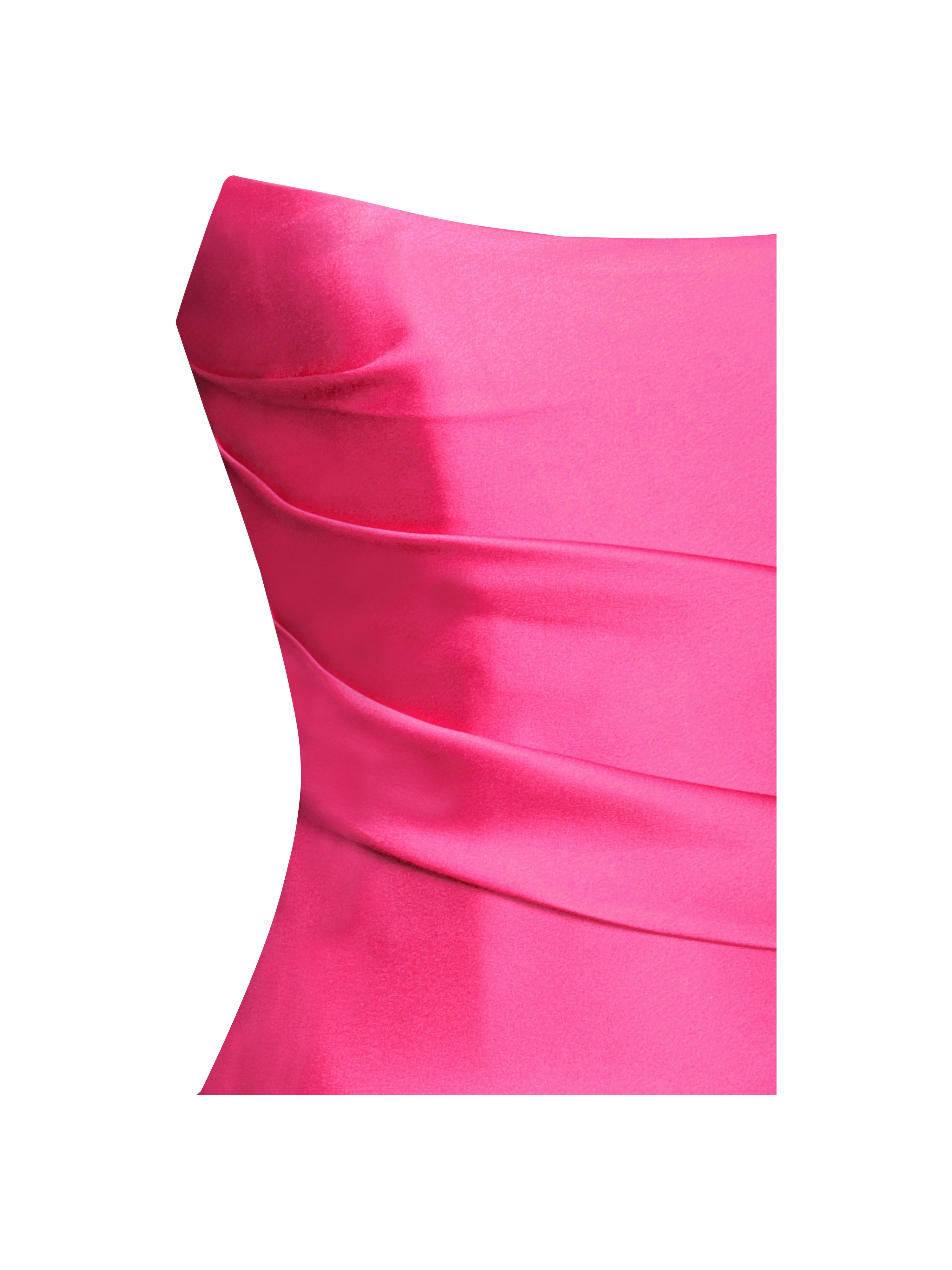 Miss Circle Women's Walterina Fuchsia Satin Strapless Drop Waist Corset Gown - Dark Pink Miss Circle Women's Walterina Fuchsia Satin Strapless Drop Waist Corset Gown - Dark Pink
