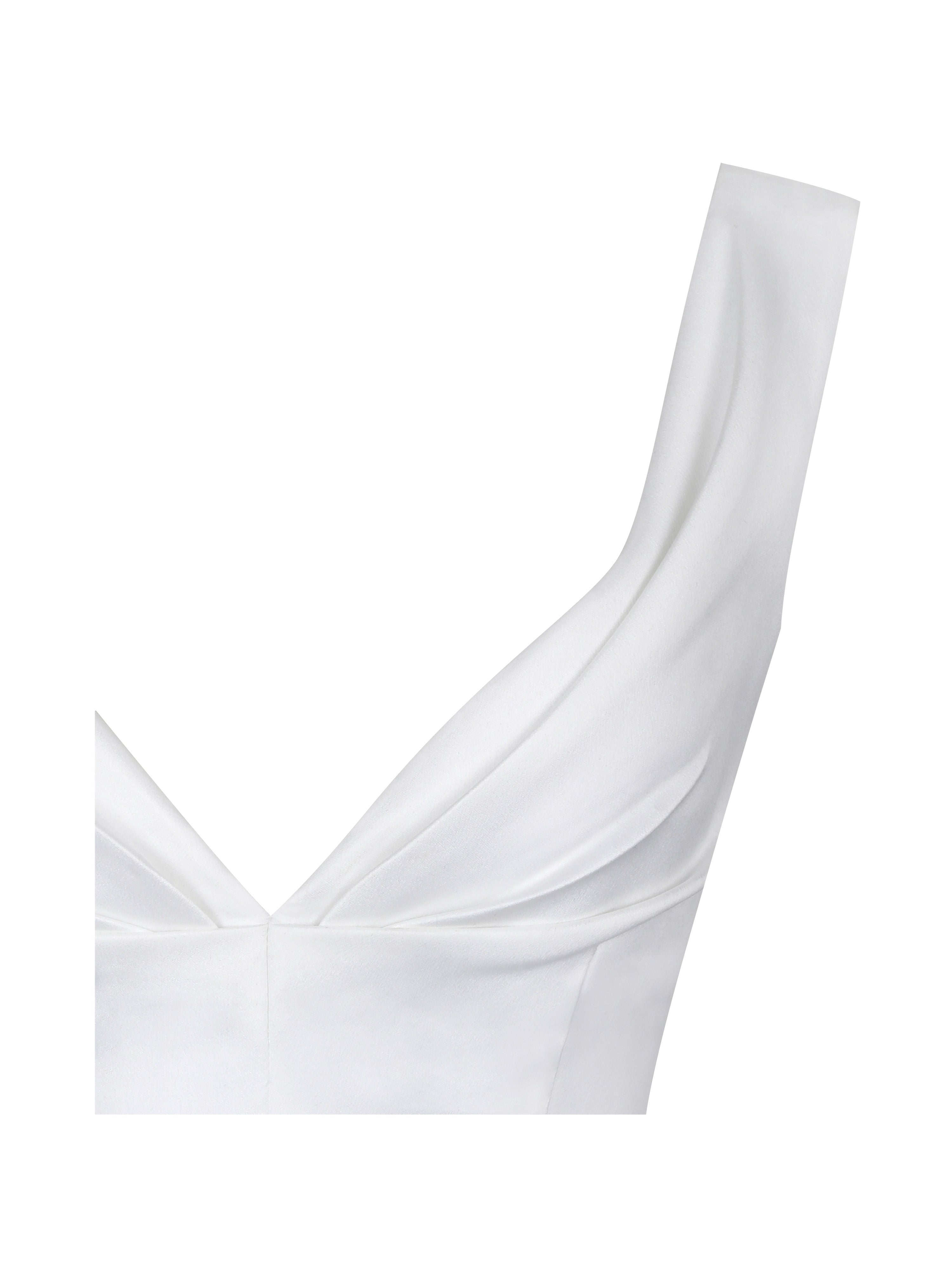 Siena White Satin Sweetheart Wedding Gown