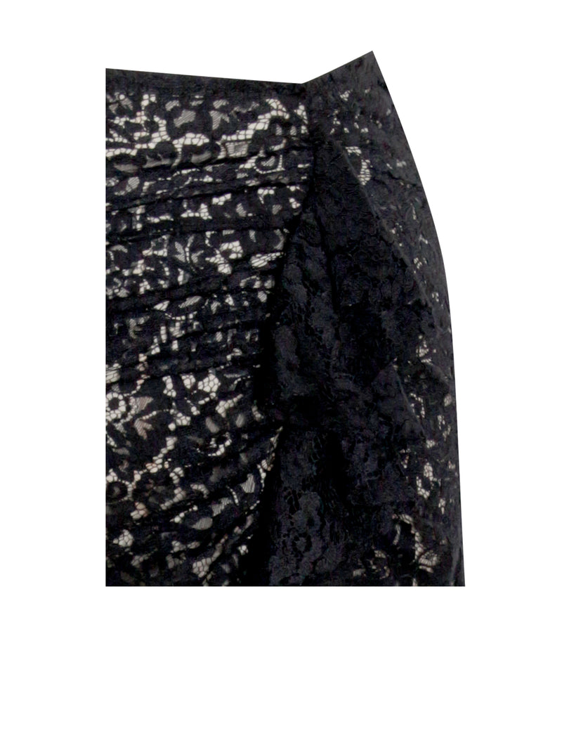 Ursa Black Lace Ruffled Skirt