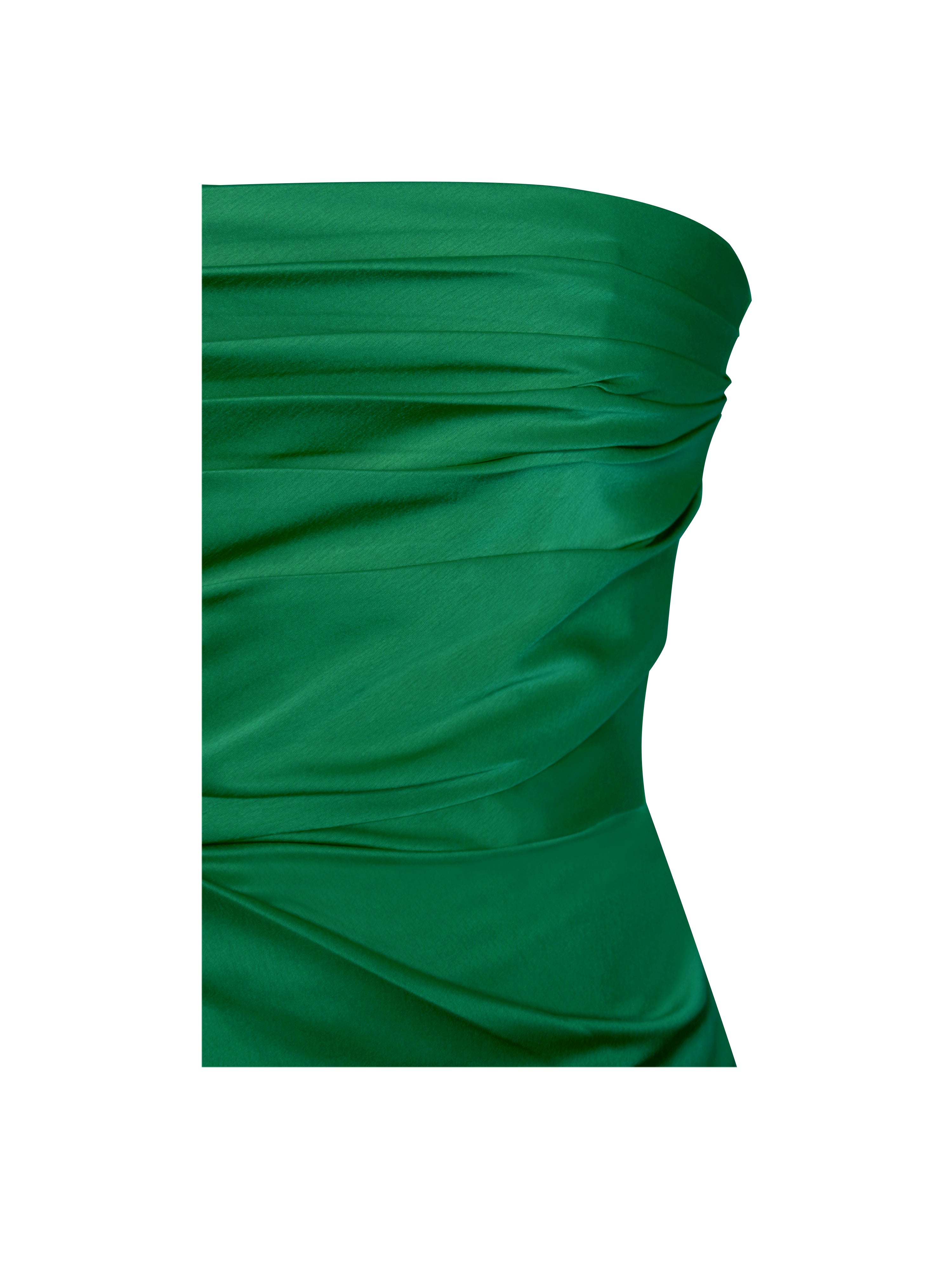 Perrin Emerald Green Feather Dress High Slit Gown Perrin Emerald Green Feather Dress High Slit Gown