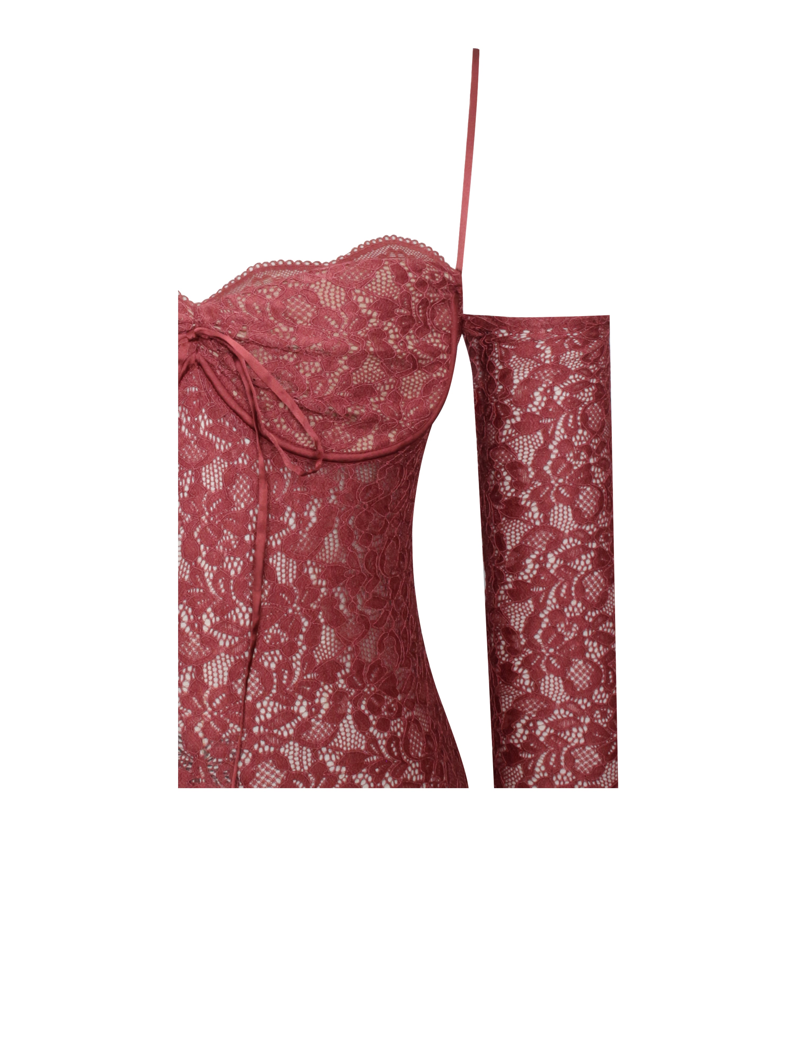 Miss Circle Women Udaya Burgundy Lace Long Sleeve Maxi Dress Miss Circle Women Udaya Burgundy Lace Long Sleeve Maxi Dress