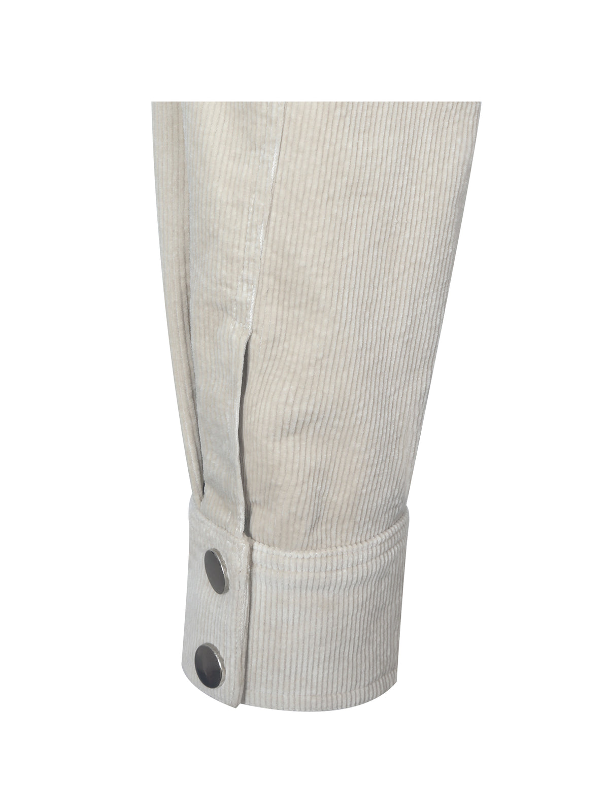Romilly Beige Cotton Corduroy Funnel Collar Jacket