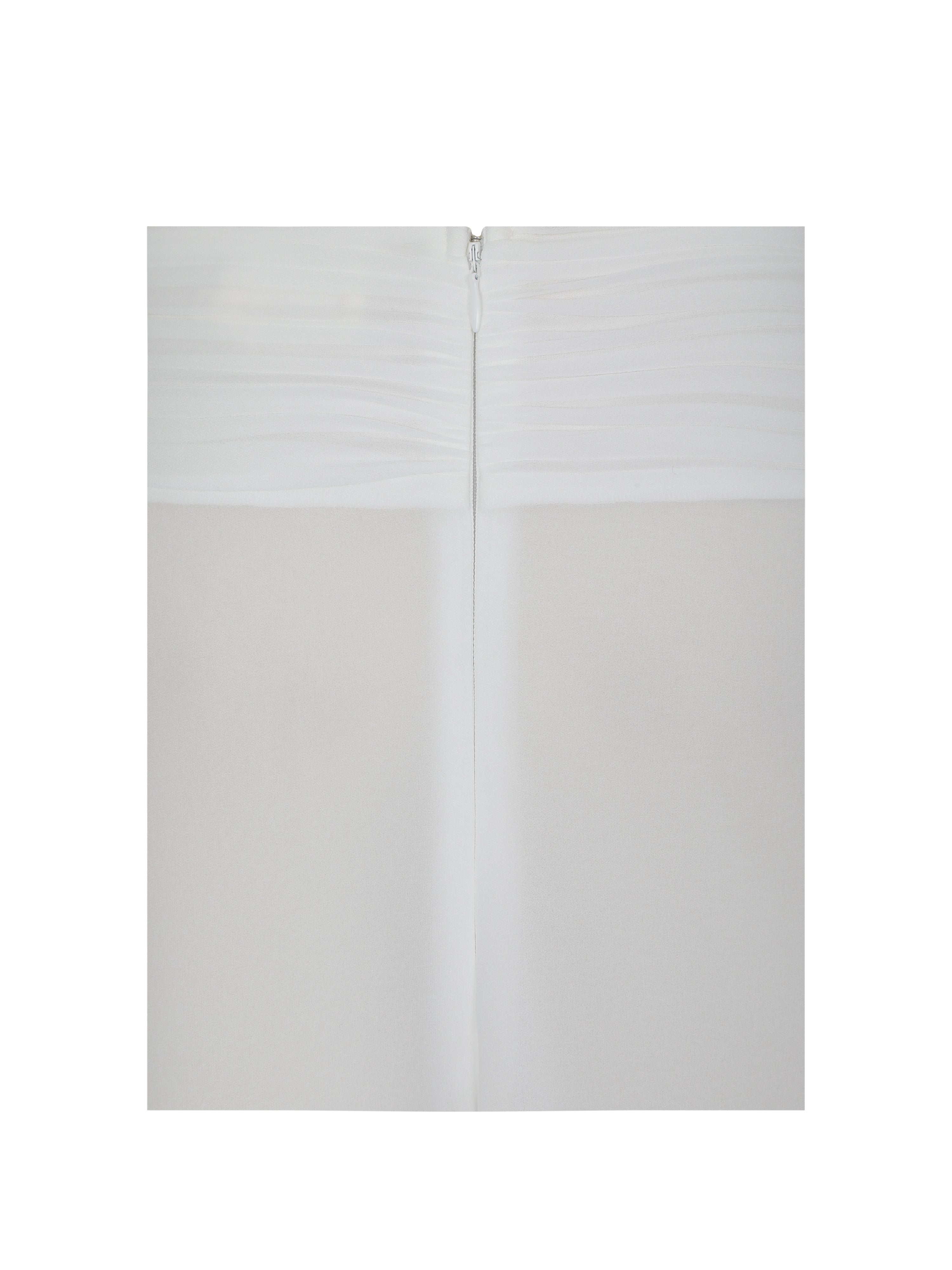 Yanna White Chiffon High-Low Maxi Skirt