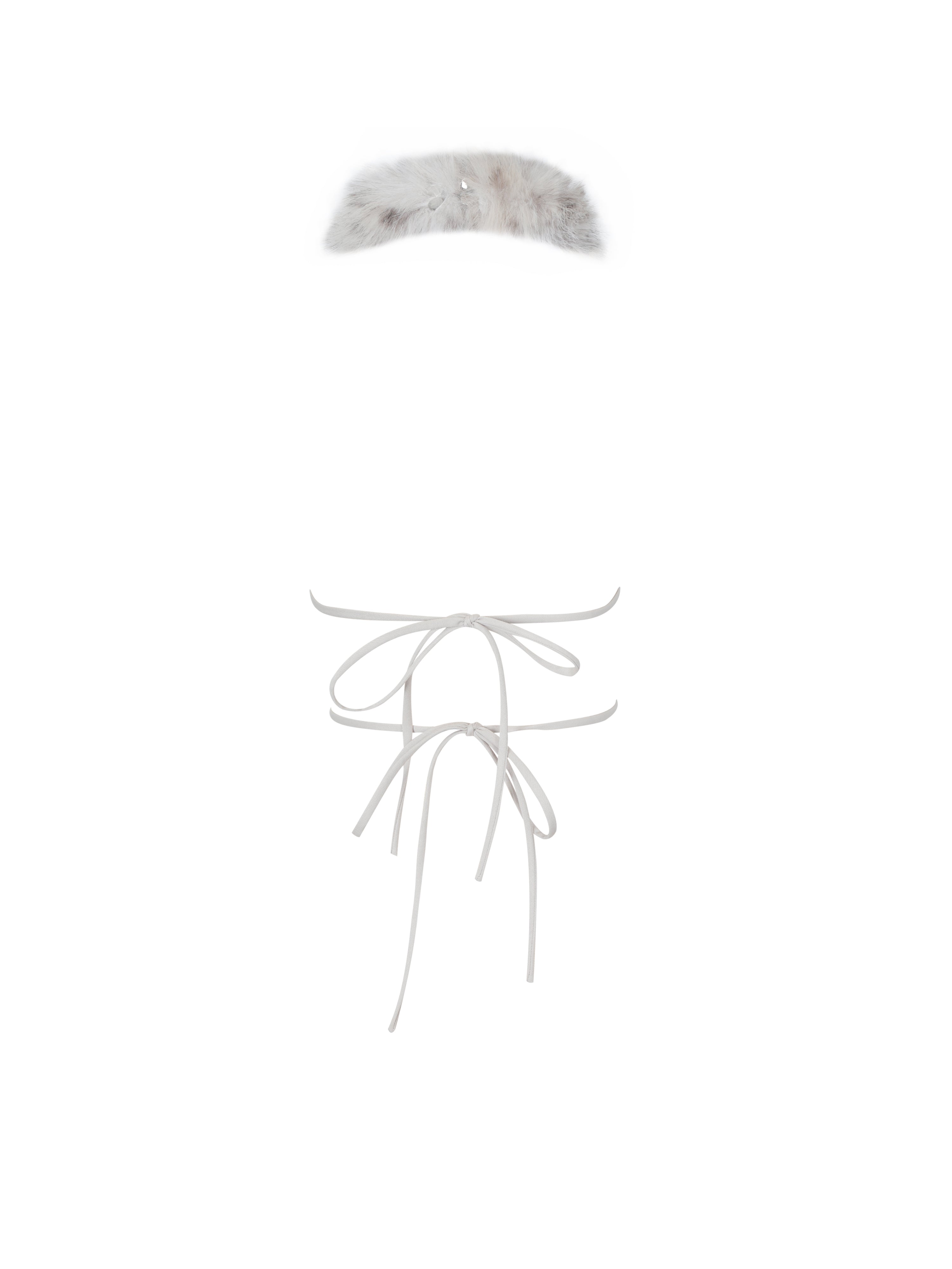 Sasha Tan Cheetah Backless Contoured Fur Halter Top