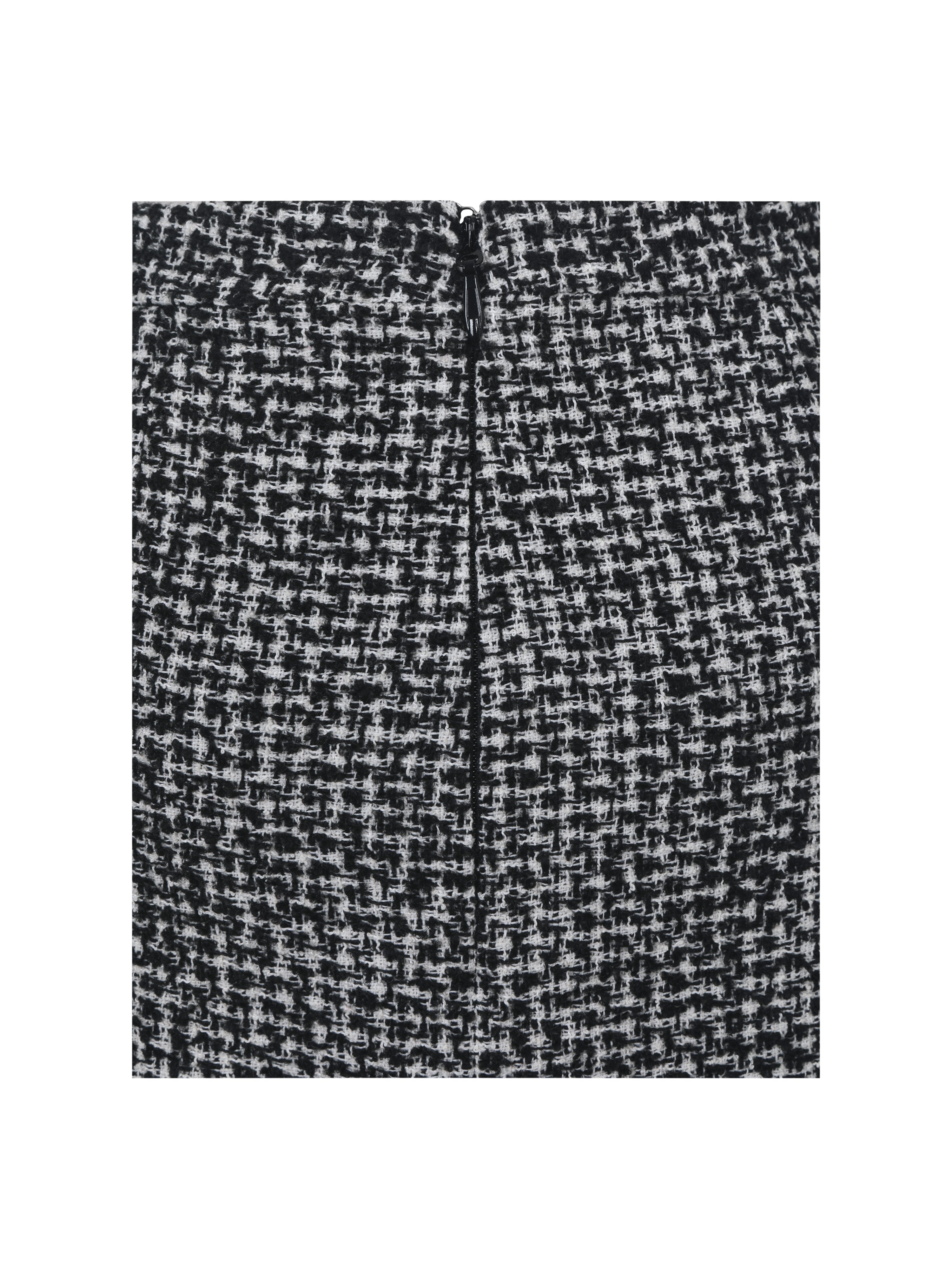 Sandra Black & White Tweed Mini Skirt